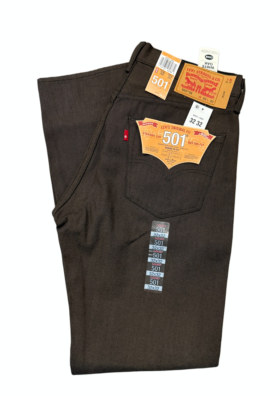 Levi’s Men’s 501 Shrink To Fit Original Fit Color Bronze Brown 005011894