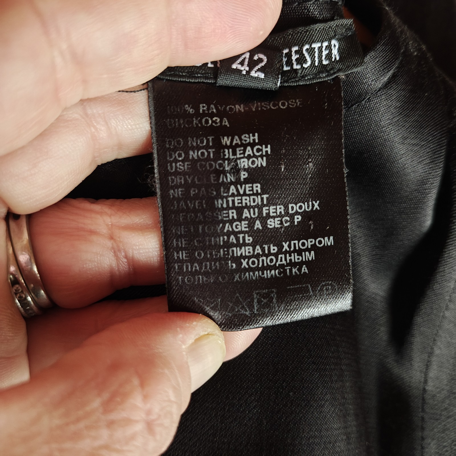 Ann Demeulemeester Black Satin Dress Vintage Shift Full Zip Back Front Slit 42/M