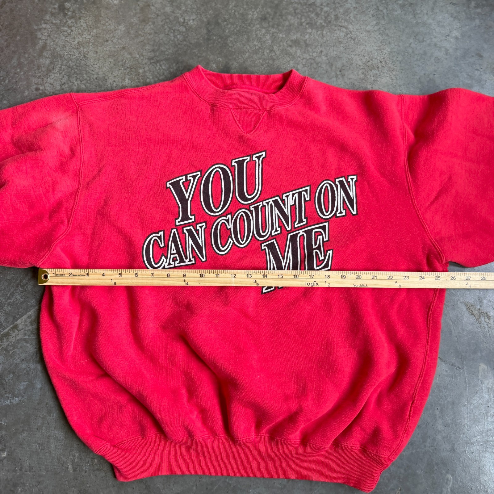Vintage 90s ‘You Can Count on Me’ Graphic Sweatshirt Heavyweight Logo 7 Mens XL