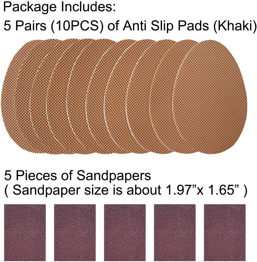 Unikstep 5 Pairs Shoe Sole anti Slip Grips, Non Skid Self Adhesive Rubber Pads,