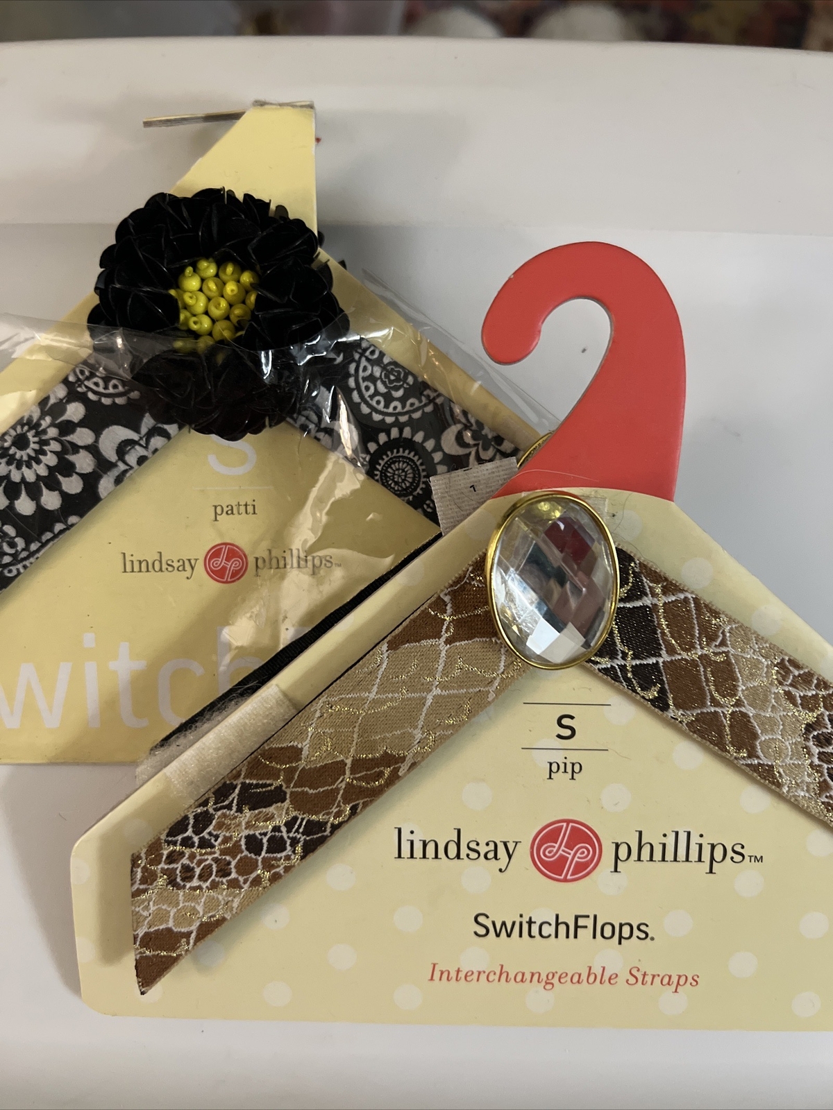 🌺 Lindsay Phillips “U-Pick” Switch-flops Flip Flops Sandal Changeable Straps Sm