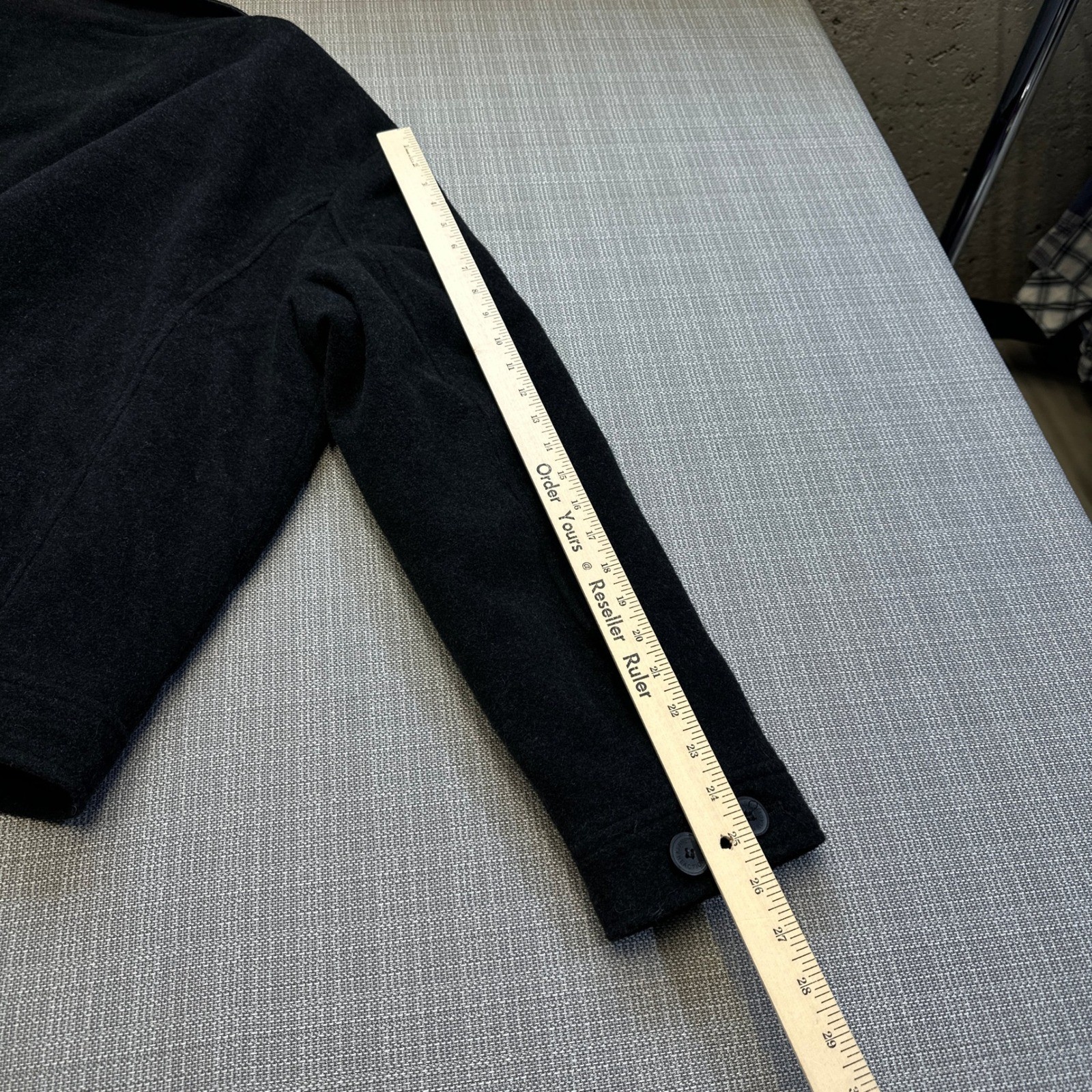 Kenneth Cole Reaction Wool Zip Up Jacket Mens XL Black Preppy Classic
