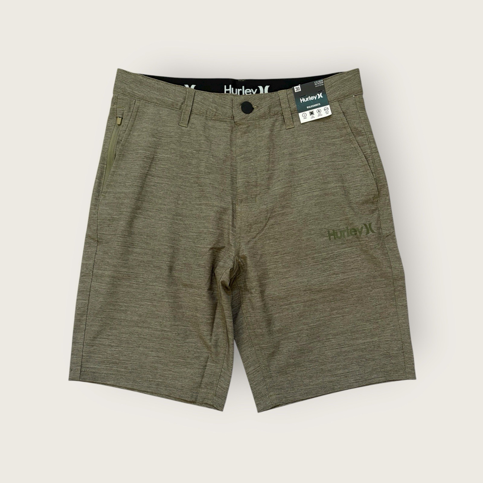 Hurley Hybrid Walk Shorts sz 30 Essential Heather Woodlands 20 in 9.75″ Inseam
