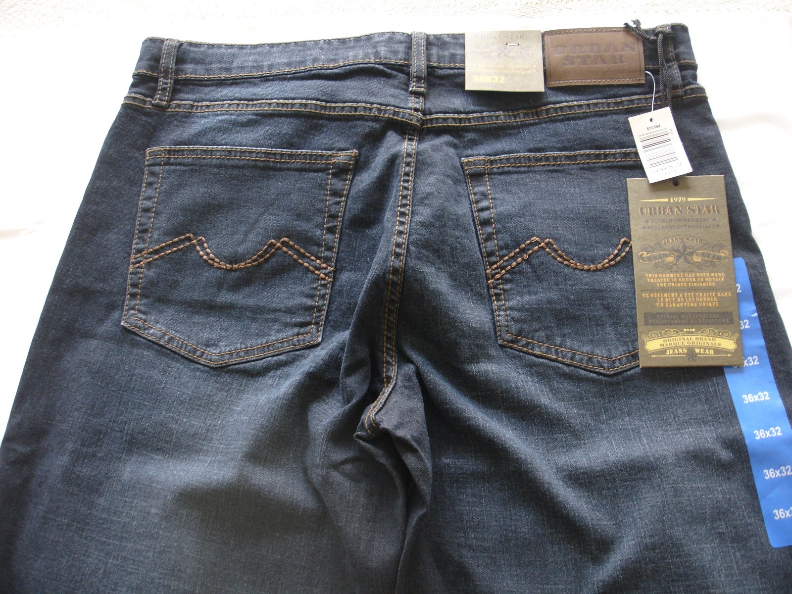 Urban Star men’s jeans – relaxed fit – straight – 36 x 32 – Dark Blue – NEW!!