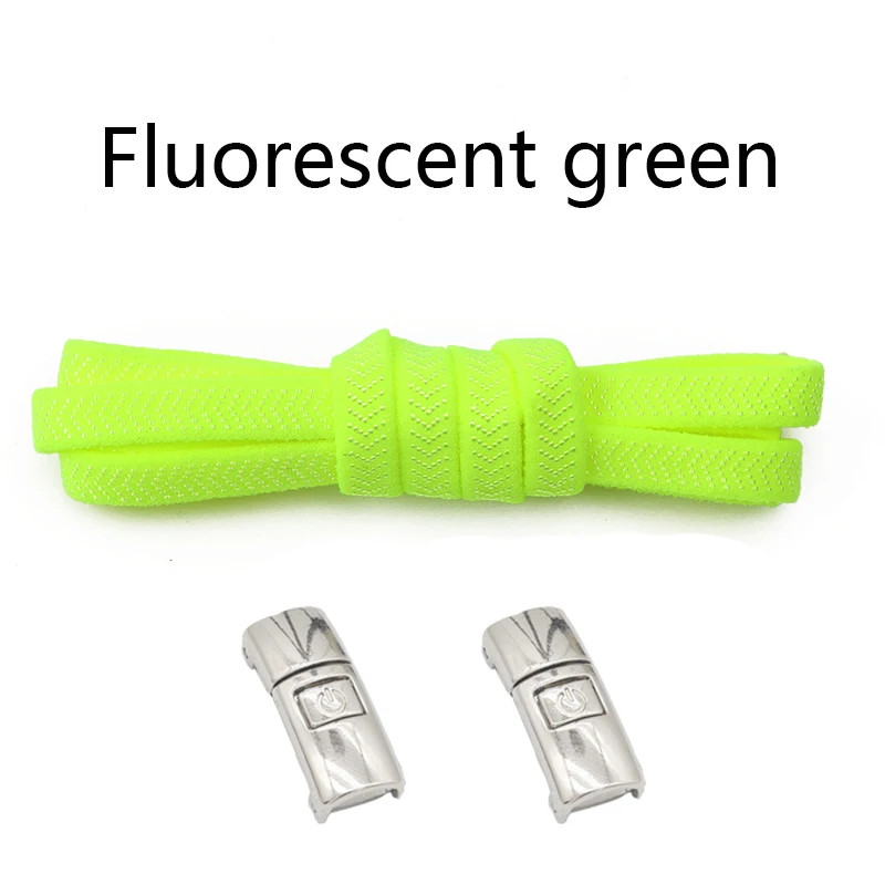 1Pair Elastic Laces Sneakers Tennis Flat Shoelaces Without ties Kids Adult L