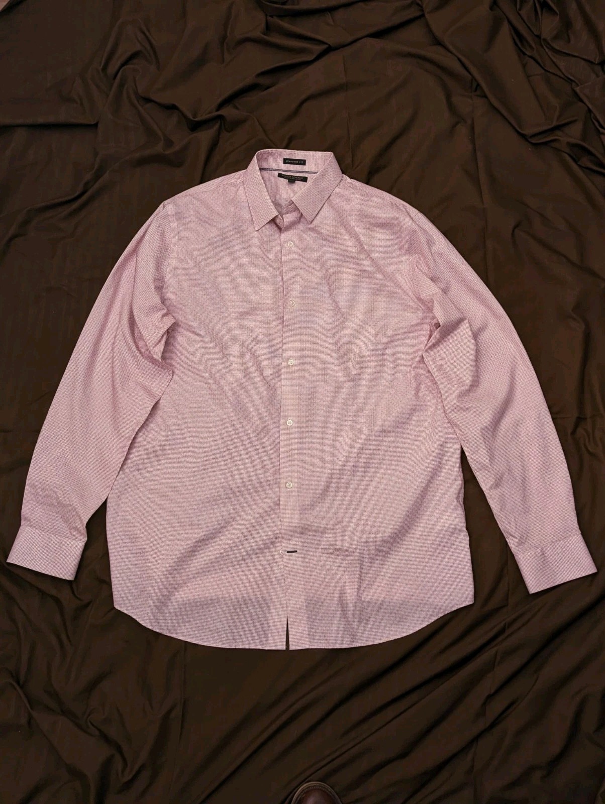 Banana Republic Non-Iron Red White Check Dress Shirt XL