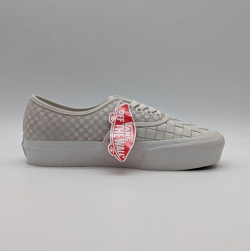 Vans – Authentic Platform 2.0 – Size 8M/9.5W – White Leather / Blanc De Blanc