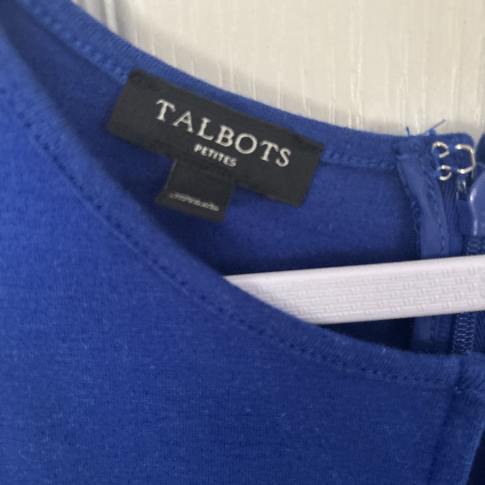 Talbots Medium Petite Royal Blue Knit Dress Sleeveless