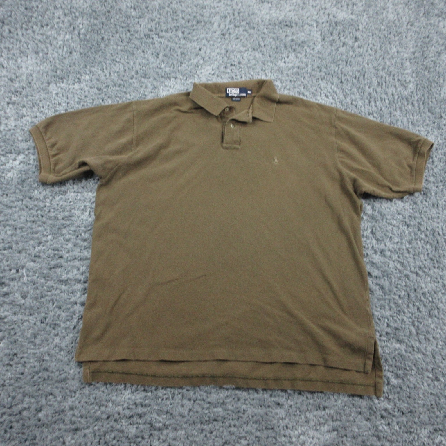 Polo Ralph Lauren Polo Shirt Mens 2XL Brown Classic Fit Embroidered Pony Cotton