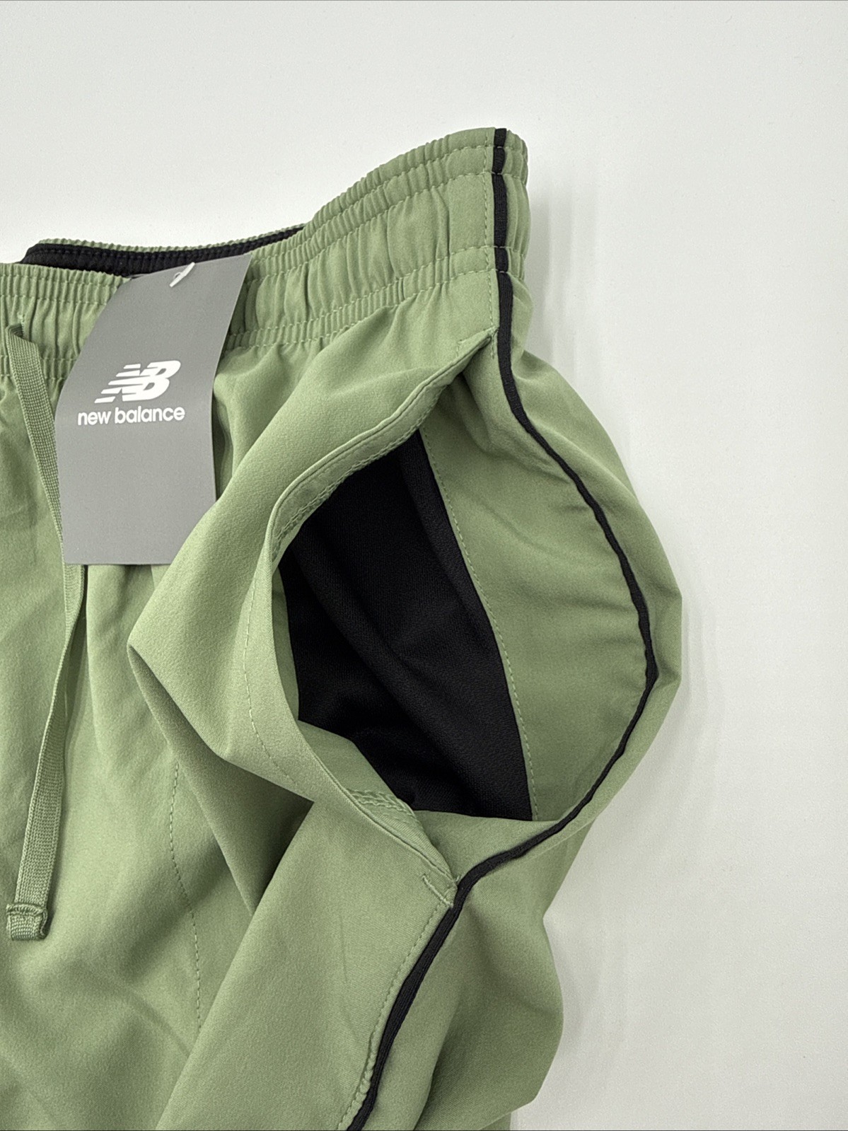 $52 New Balance Men’s Brief Running Shorts 5″ – Oregano – Medium – New With Tags