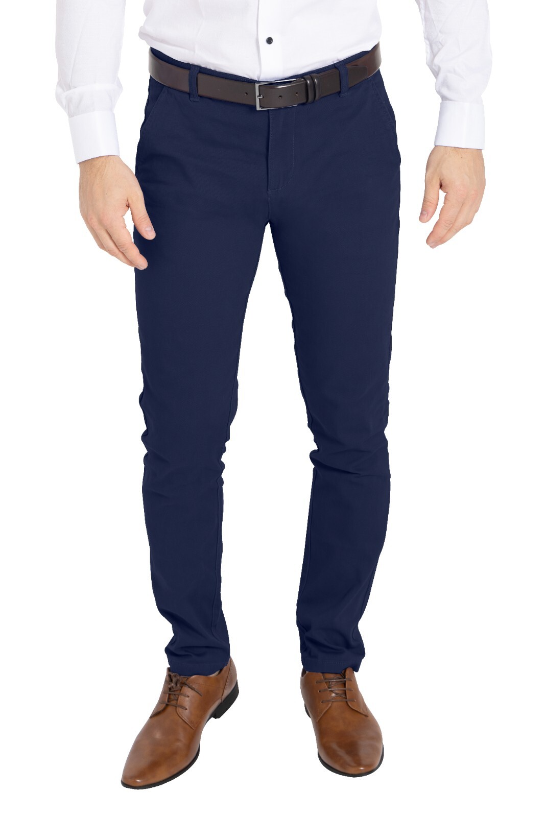 Mens Slim Fit Chino Trousers Stretch Cotton Casual Designer Jeans Pants