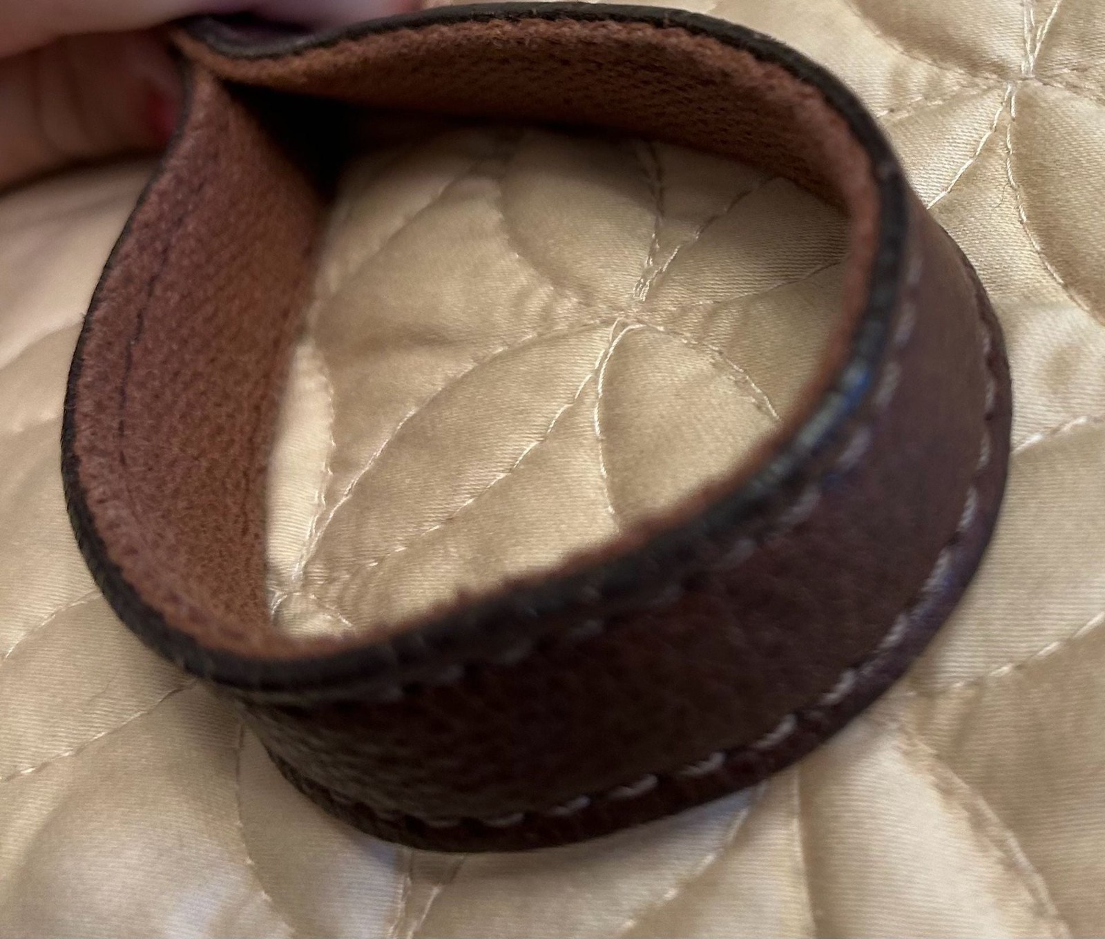 Fossil Brown Leather Crossbody Bag with Embossed Logo Patch