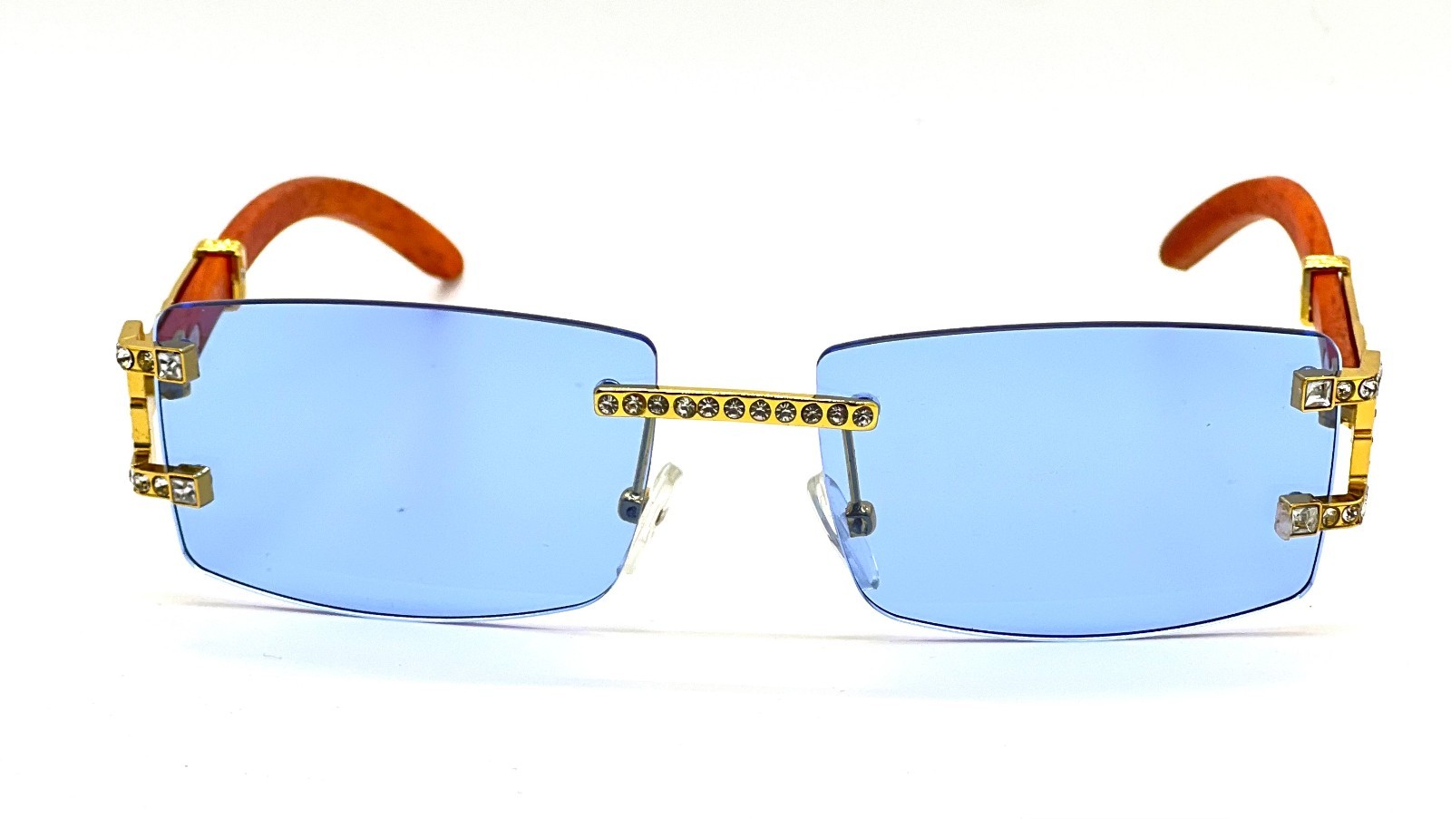 Hip Hop Sunglasses Men Designer Rimless Bling Diamond Shades Classic Rapper New