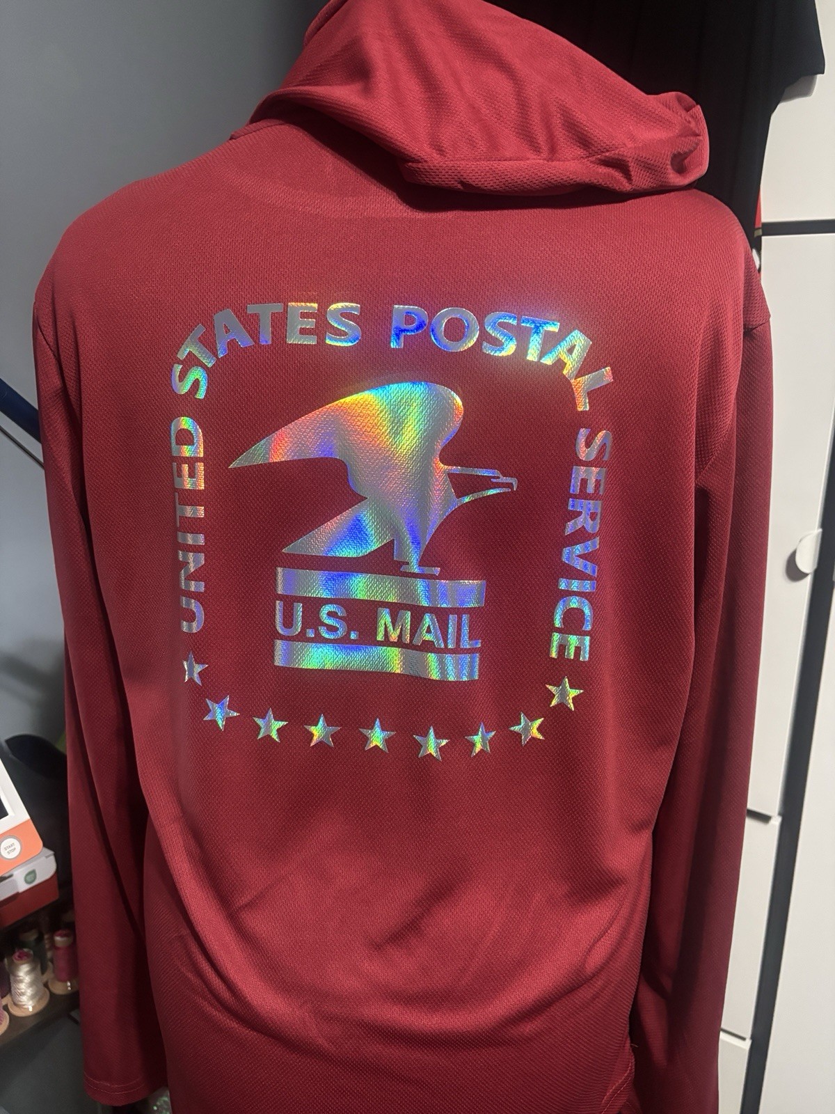 Customizable postal inspired tshirt. You pick shirt color and vinyl color.