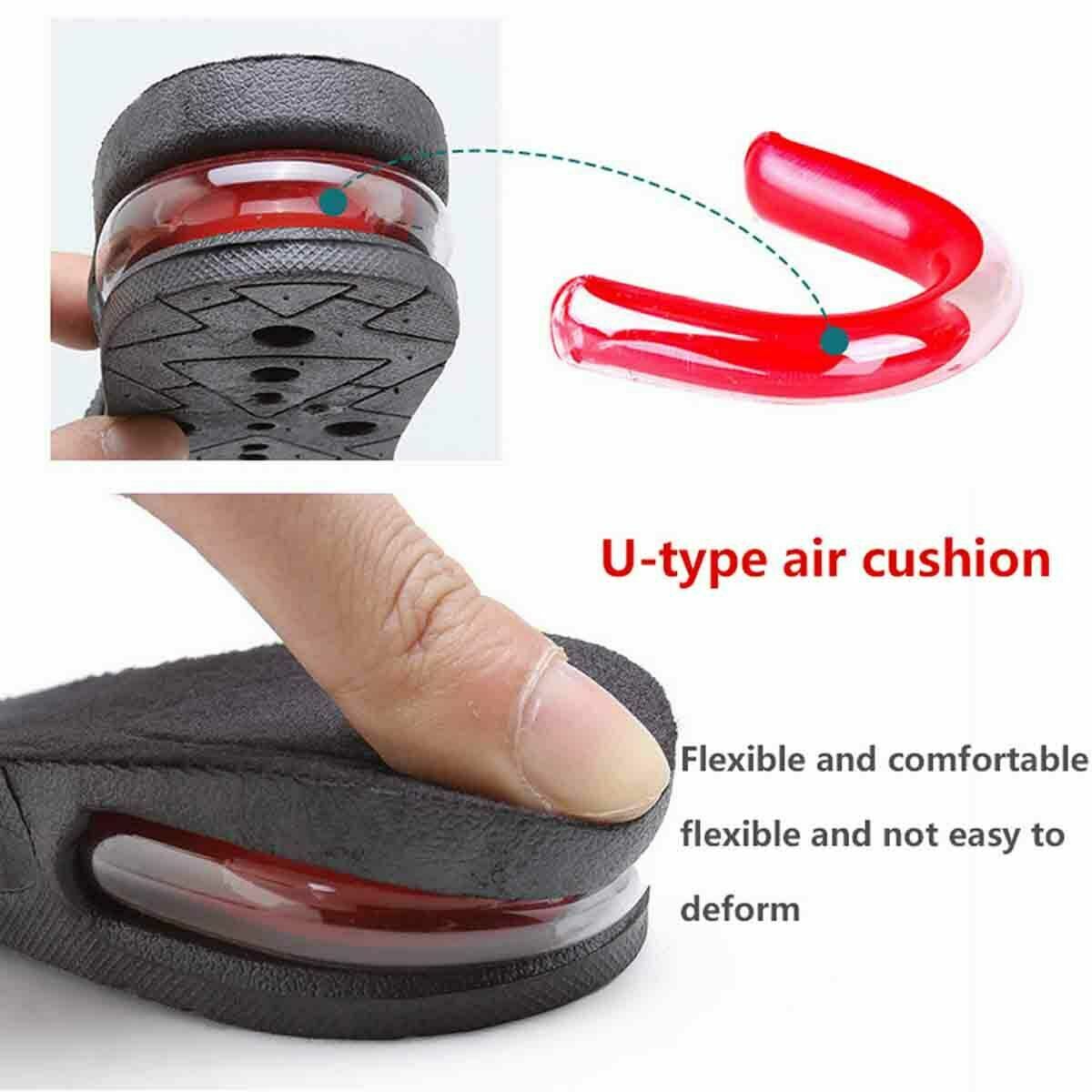 7cm Men Shoe Lift Insole Air Cushion Heel insert Increase Taller Height 3-Layer