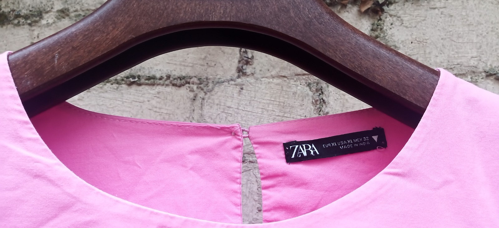 16 XL Zara Boderie Anglaise Puff Sleeve Blouse Pink Top