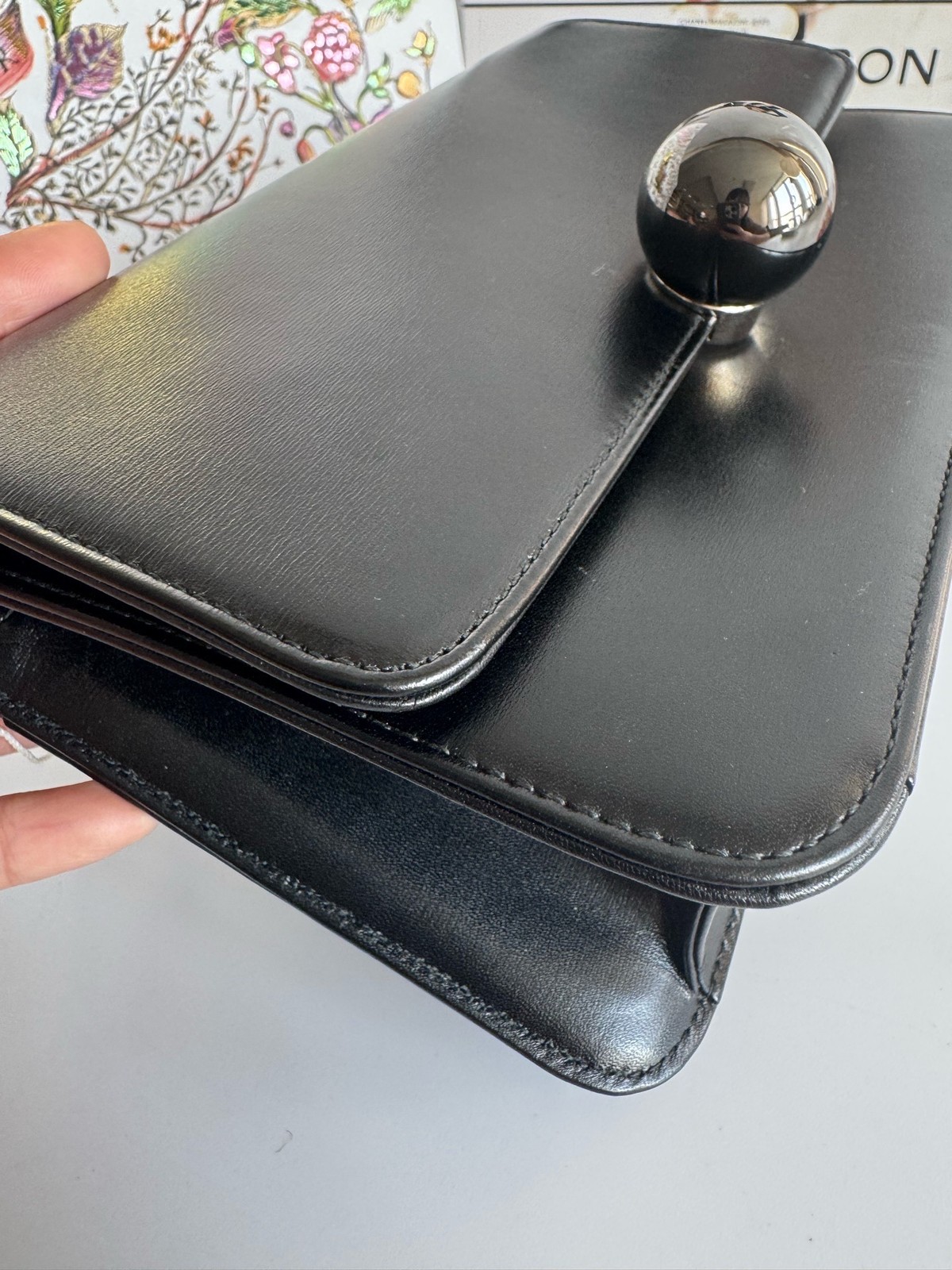 Dior Pre-Owned Authentic Chain Bag Black 21×13×6cm Silver