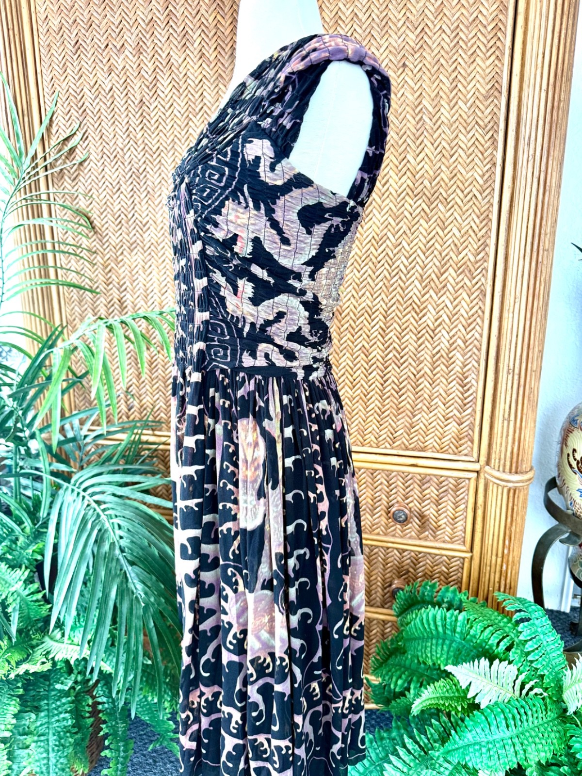 Y2k Vtg Rare Vivienne Tam Water Dragon Dress sz S/M