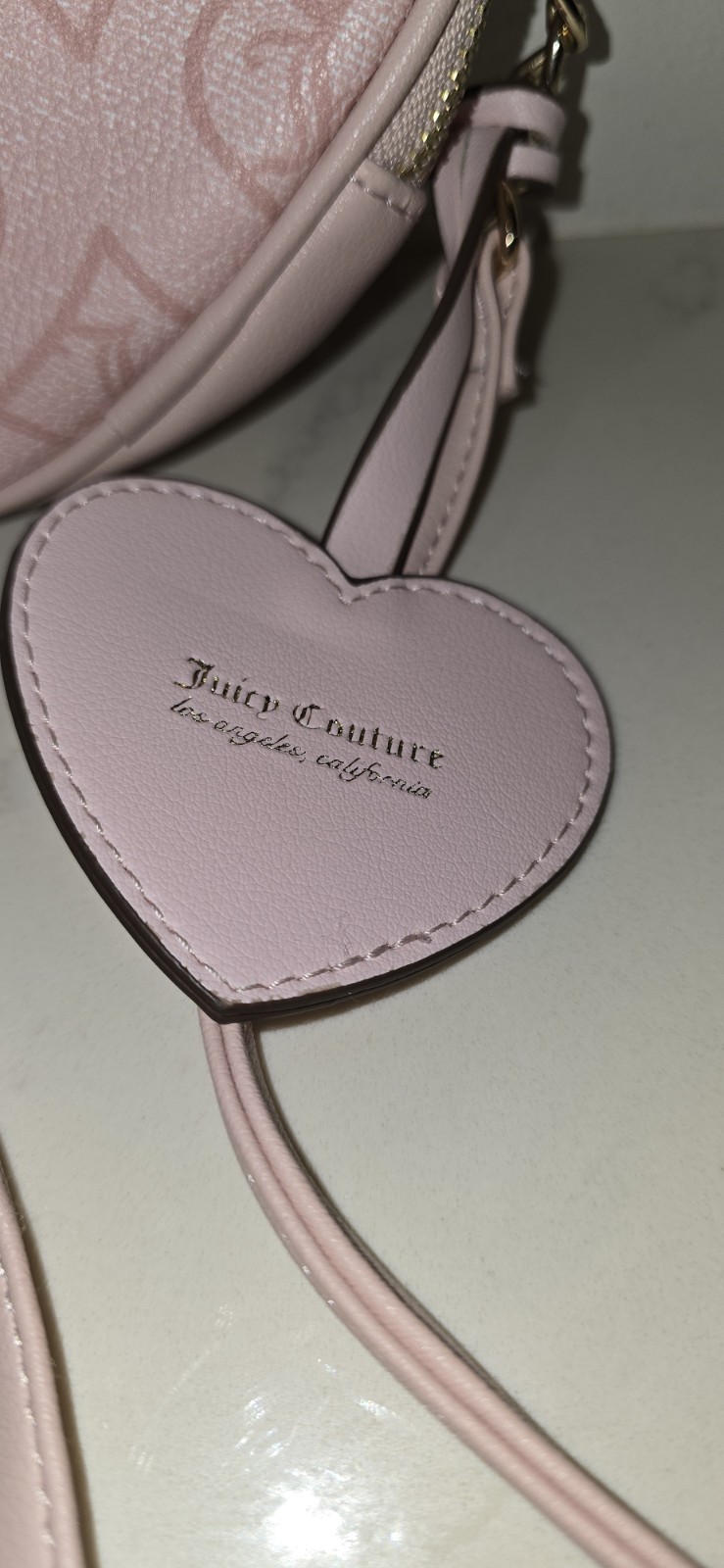 Juicy Couture Precious Moments Heart Crossbody Bag Pink Clay NWOT