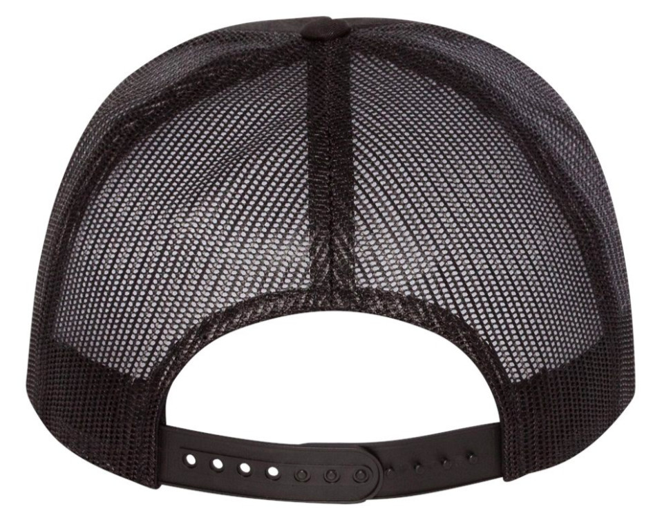 Mercedes Benz Car Logo Emblem Printed on Black Yupoong Hat Flat Bill Trucker Cap
