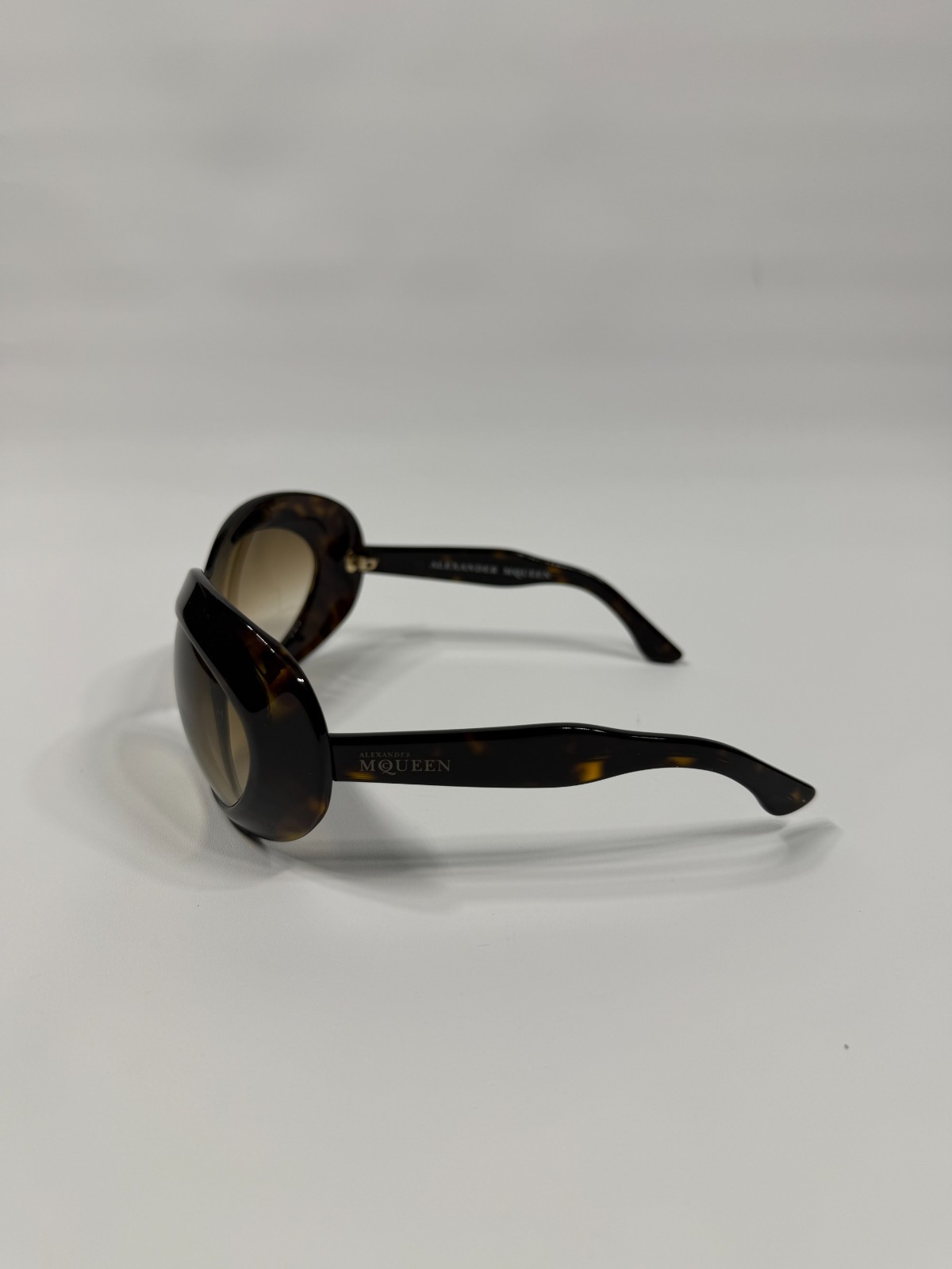 Alexander McQueen AMQ 4082/S Oversized Tortoise Brown Gradient Sunglasses Women