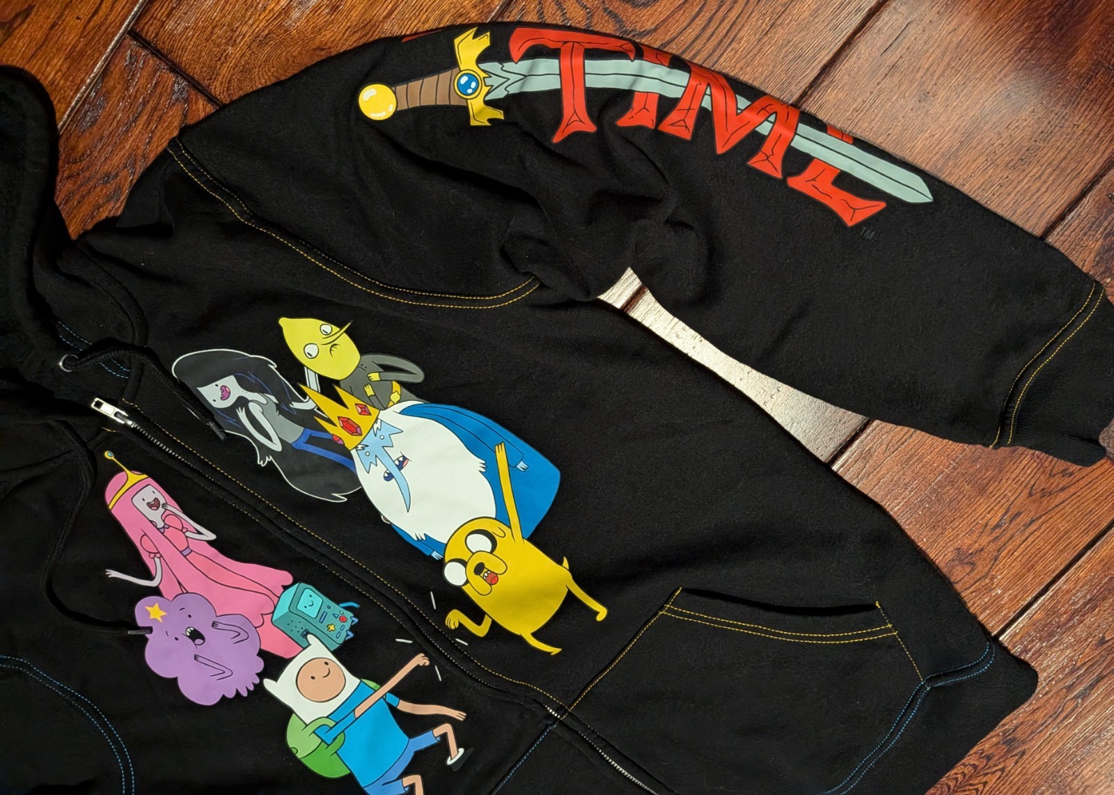 Adventure Time Cartoon Network Hot Topic Full Zip Hoodie Sweatshirt Men’s XL