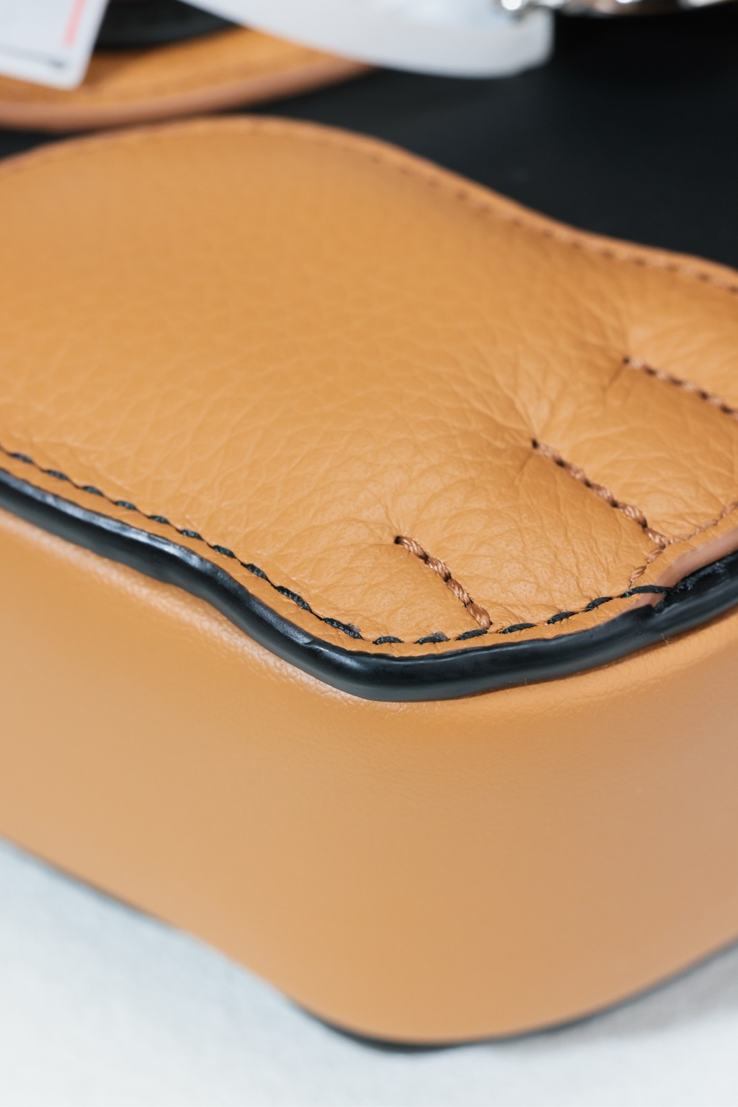 Christian Dior Bobby Dog Ltd Mini Black Caramel Grained Calf Crossbody Phone Bag