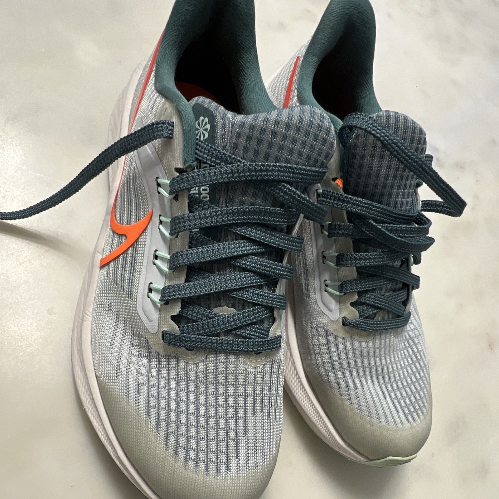 Nike Air Zoom Pegasus Unisex Kids Running Sneakers Gray/Orange 4Y EU36