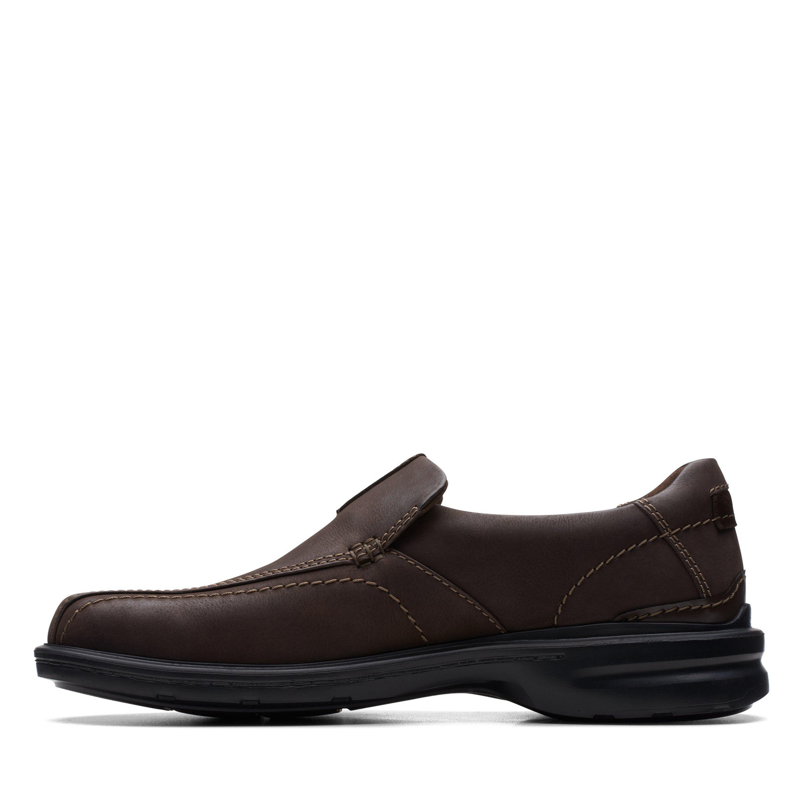 Clarks Mens Gessler Step Brown Leather Casual Shoes