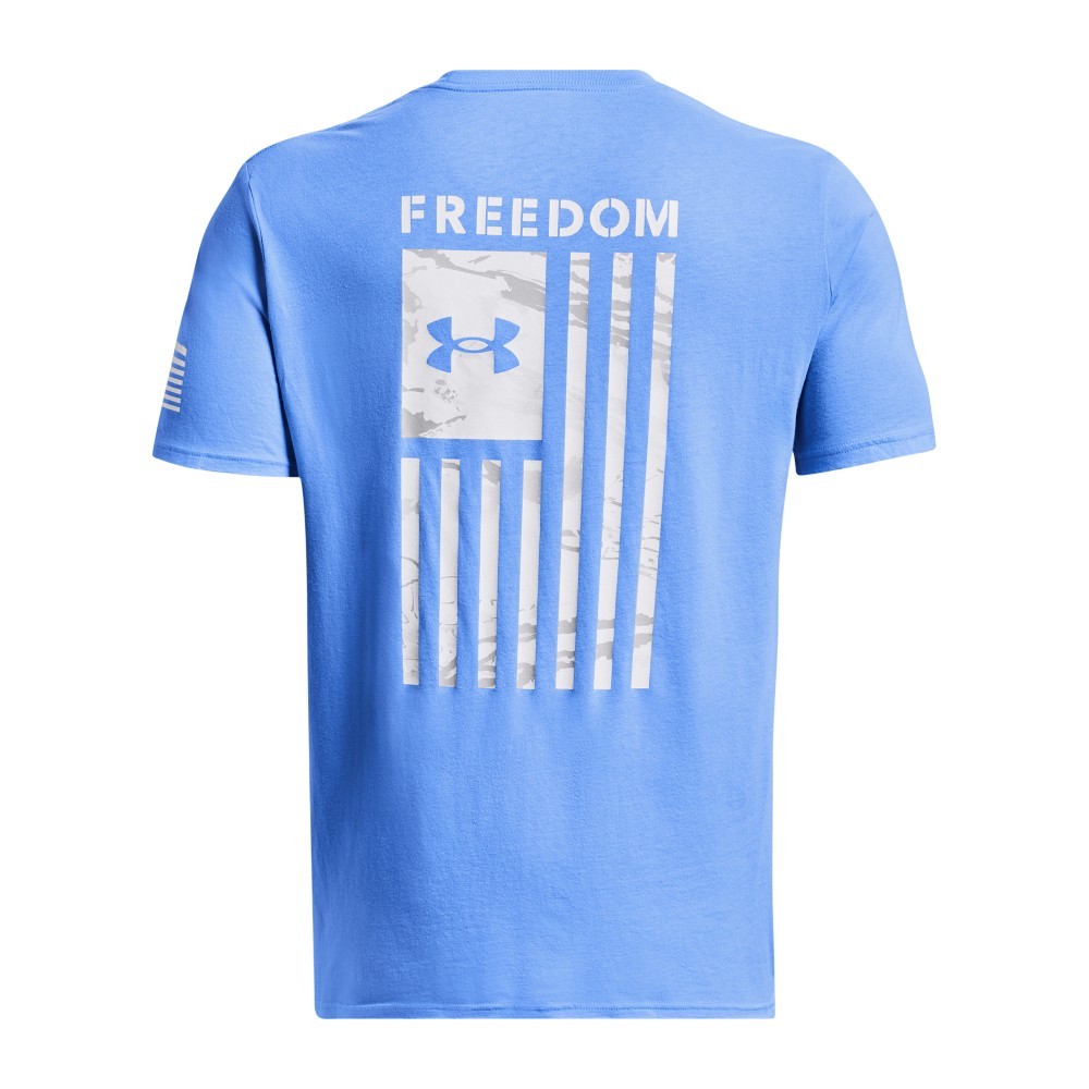 Under Armour 1370816 Men’s UA Freedom Flag Camo T-Shirt, Carolina Blue 3X, Large