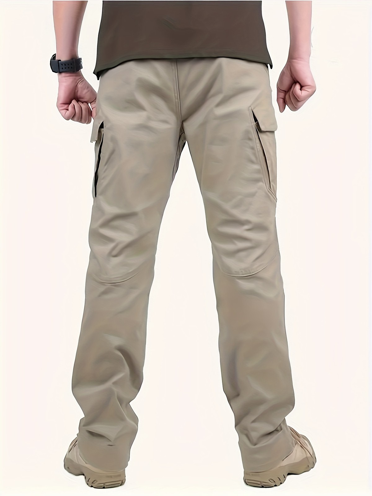 Men’s Tactical Cargo Pants Straight Fit Combat Work Trousers for Outdoor Hiking