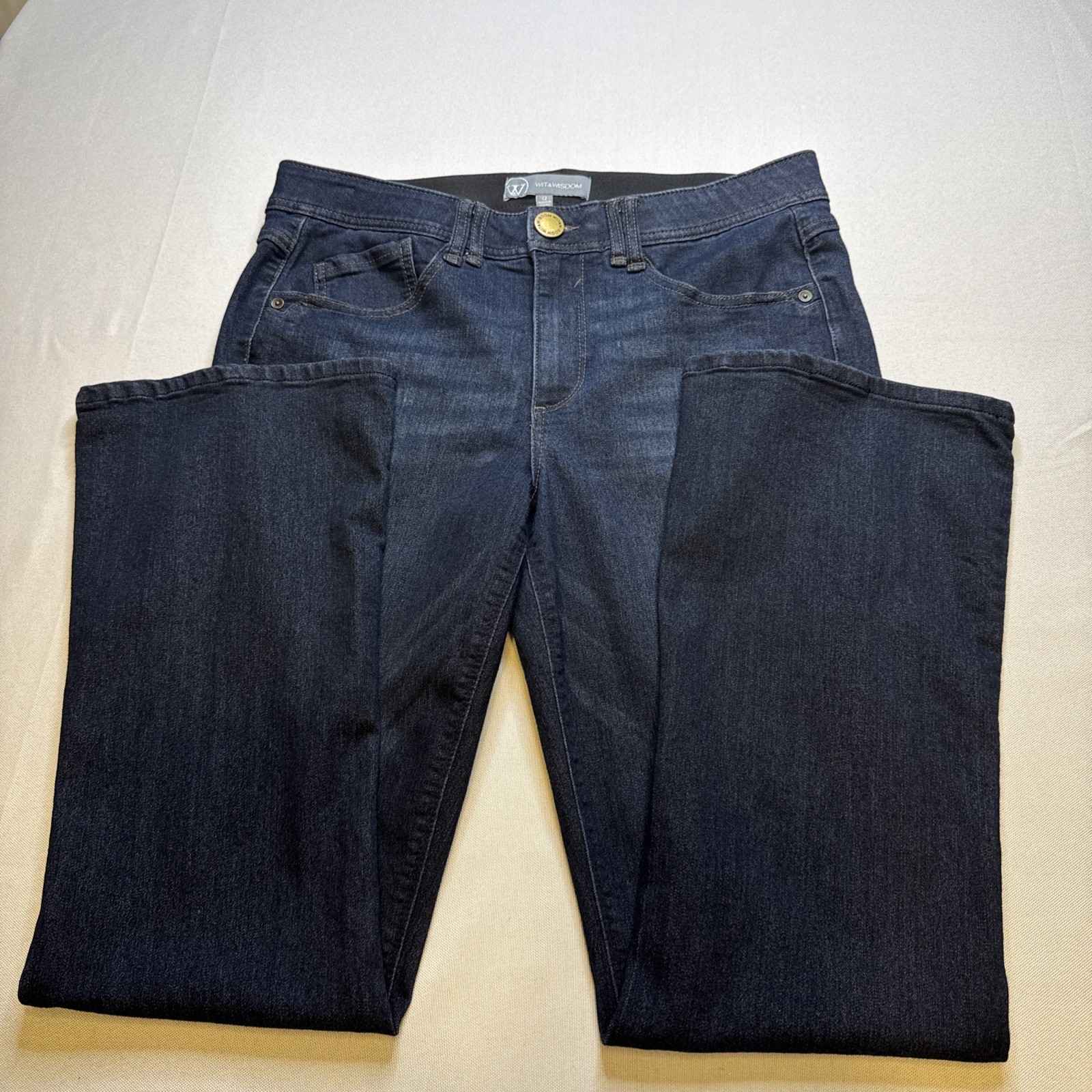 Wit & Wisdom Brittany Mid-Rise Baby Boot Jeans Size 12 Contour Shape Tech # 0067