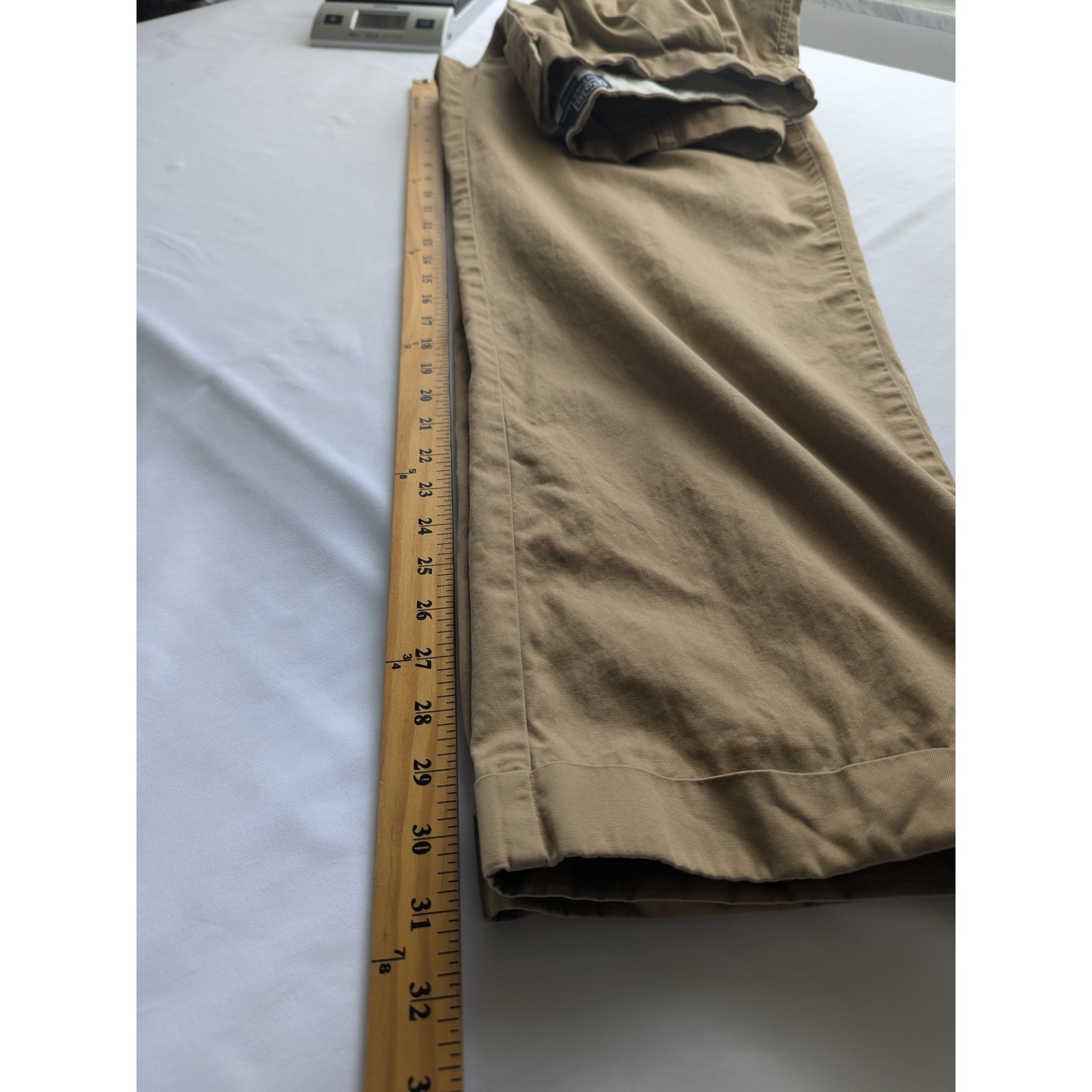 Vintage Polo Ralph Lauren Hammond Pant Mens 38×32 Khaki Tan Pleated Cuffed Chino