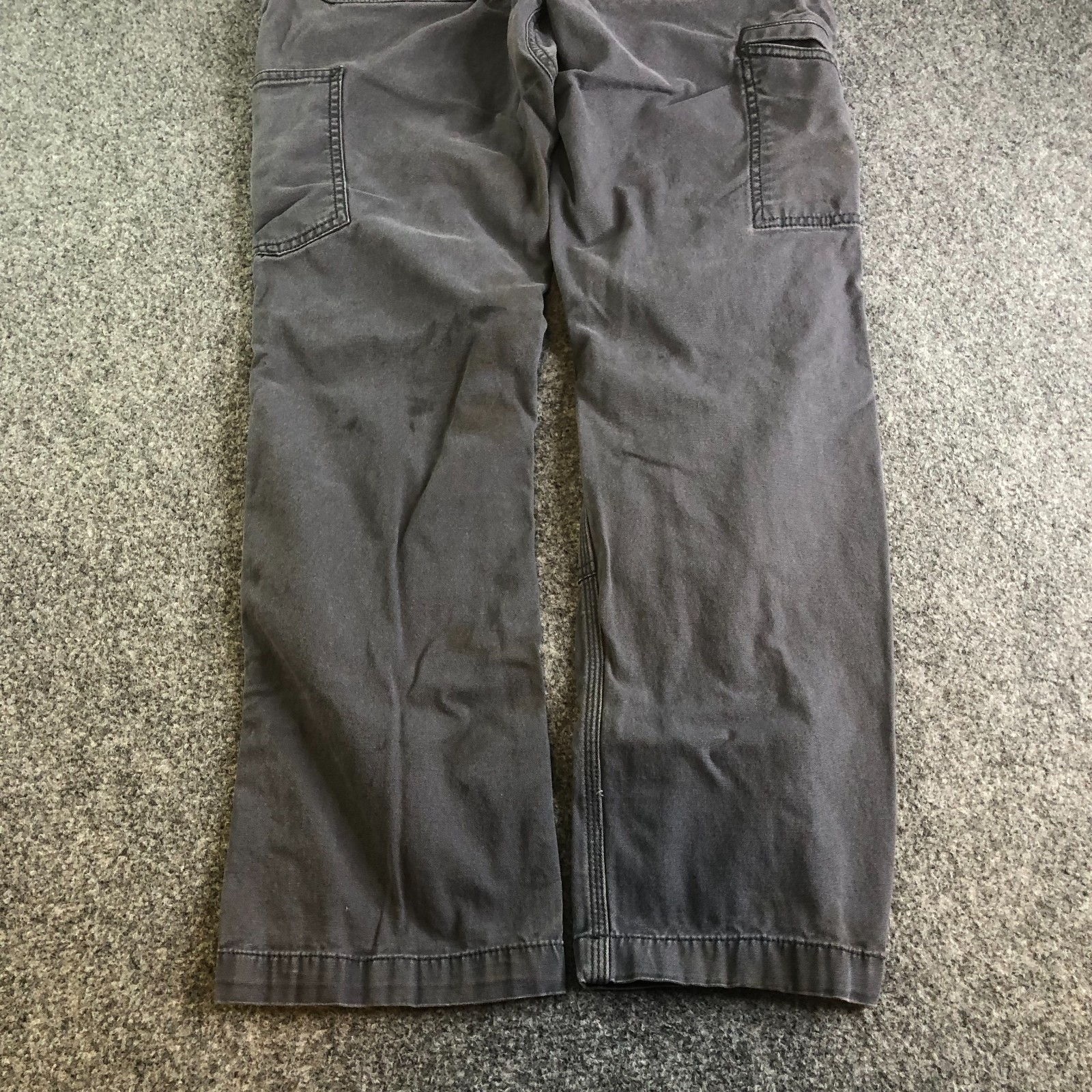 Carhartt Double Knee Pants Mens 30×30 Blue Distressed Relaxed Flex Grunge Baggy
