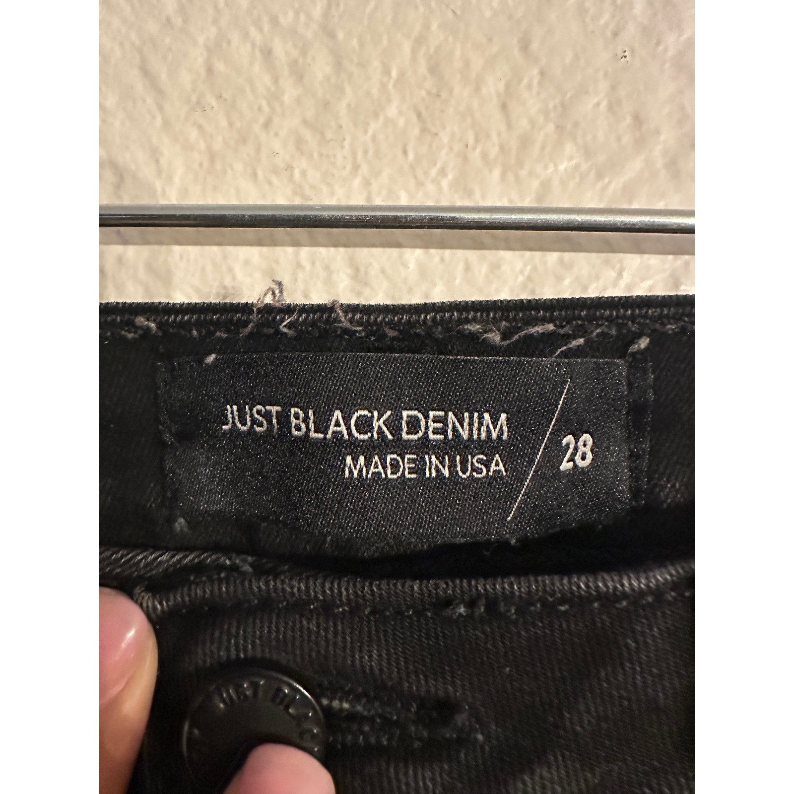 NWOT Just Black Denim Womens High Rise Skinny Jeans Faded Black Size 28