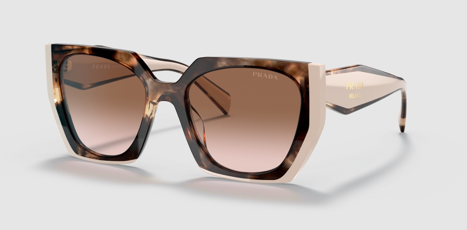 PRADA PR 15WS 01R0A6 Tortoise Caramel Powder Brown Grad 54 mm Women’s Sunglasses