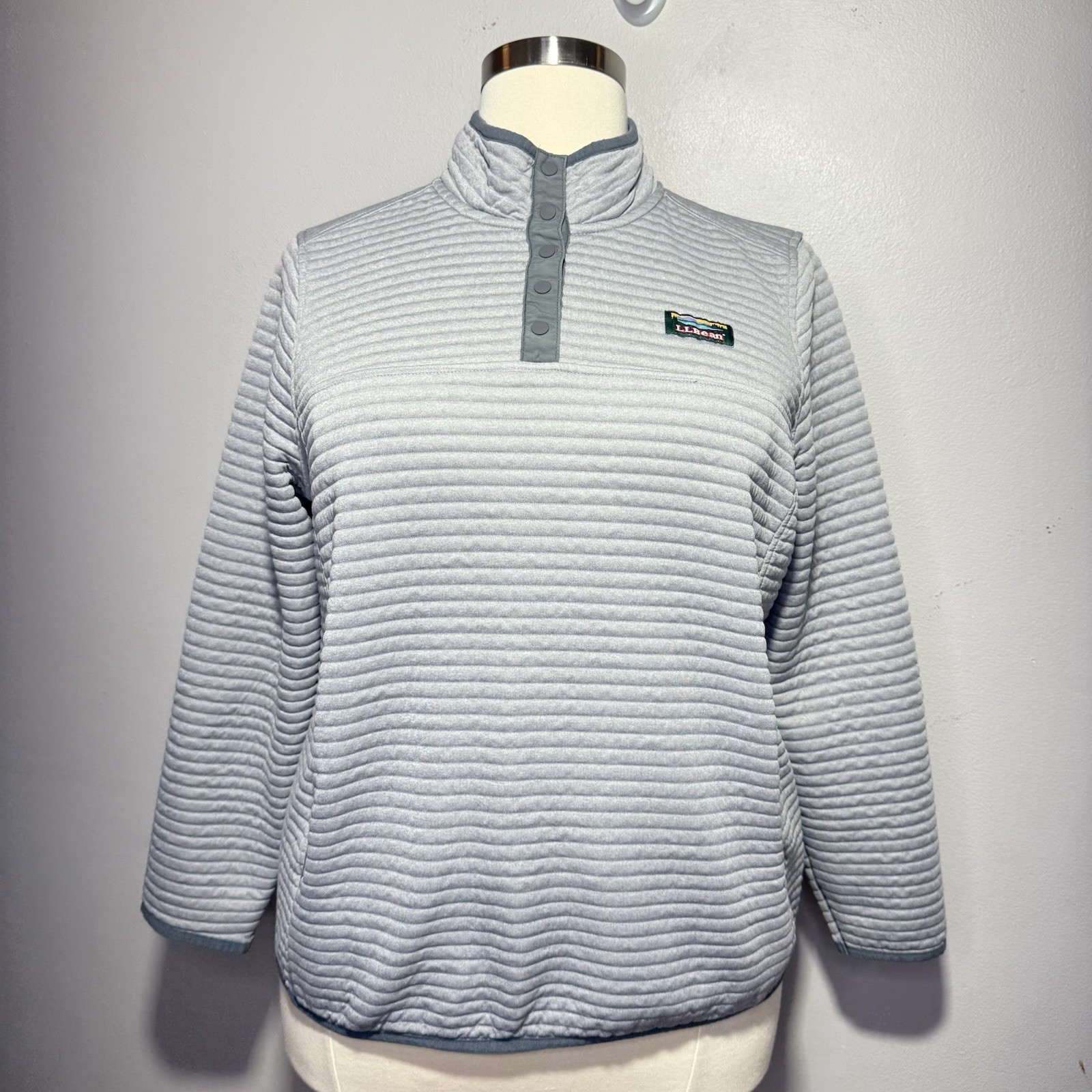 L.L.BEANAirlight Knit Pullover Women’s 2X Quarry Gray Heather Outdoors Casual