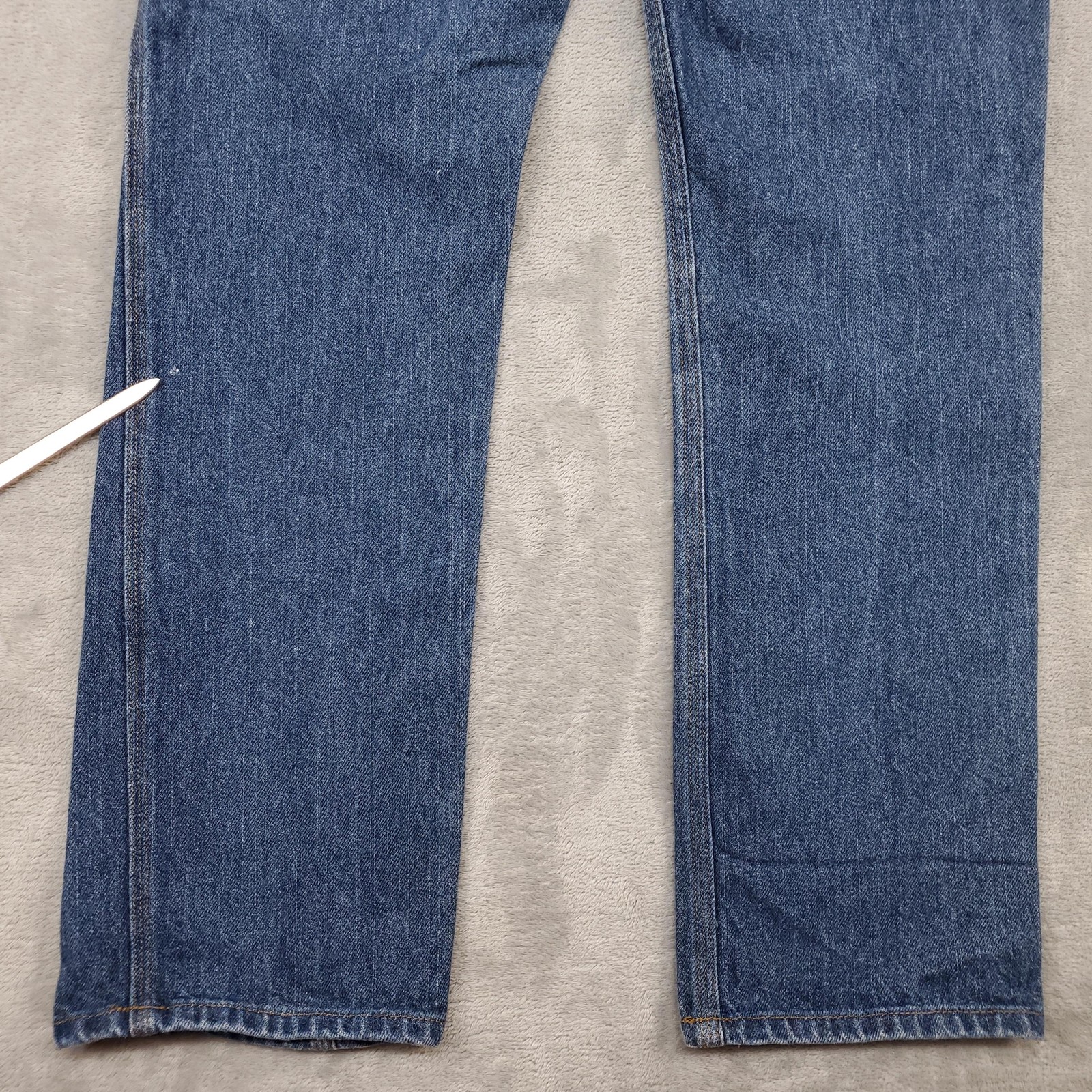 Topo Designs Jeans Mens 32 Blue Denim Button Fly Straight Leg Made in USA Casual