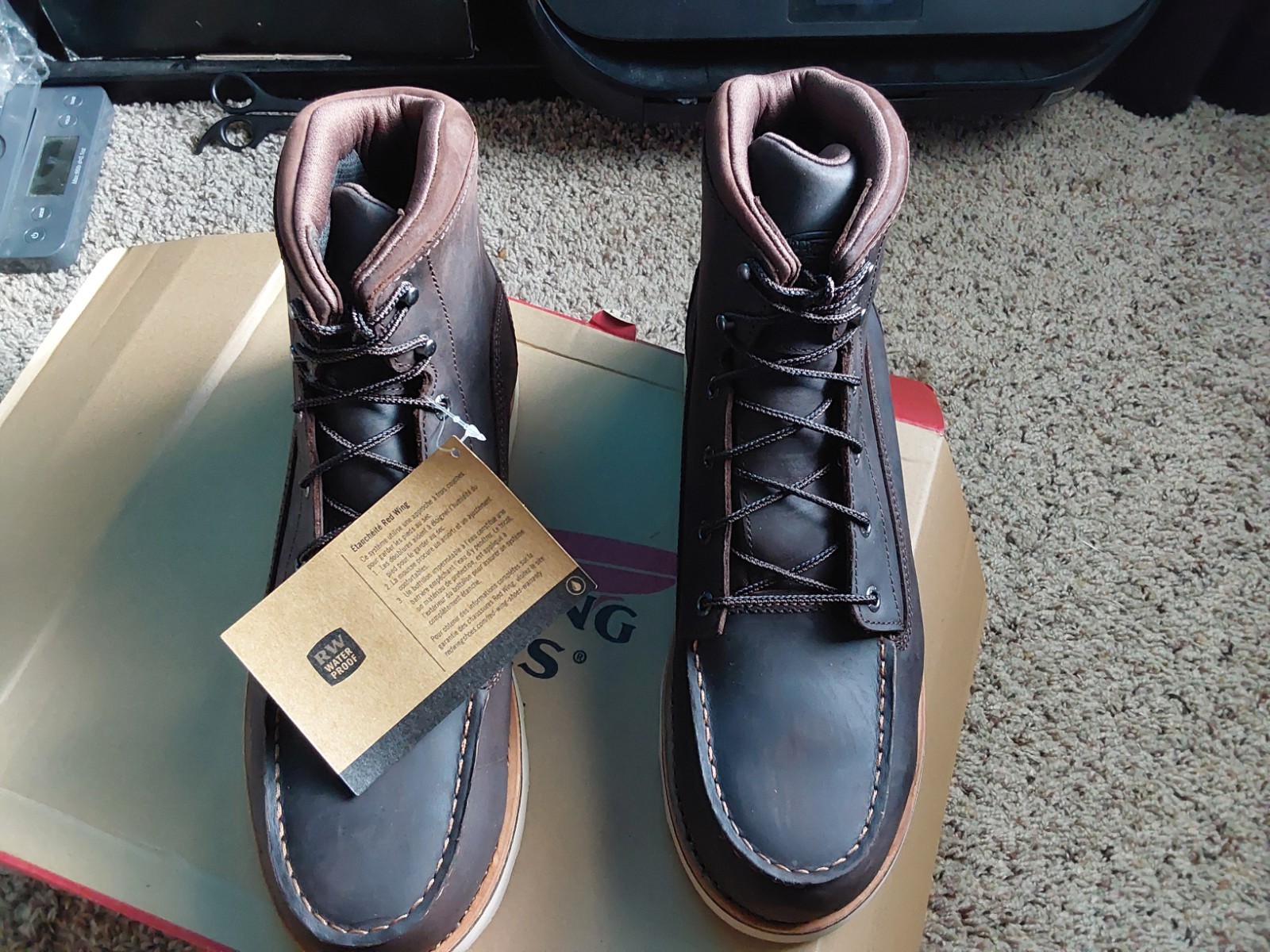 RED WING TRACTION RED LITE 6” SAFETY/MOCK TOE BOOTS 2449 BROWN MEN’S US 11 D