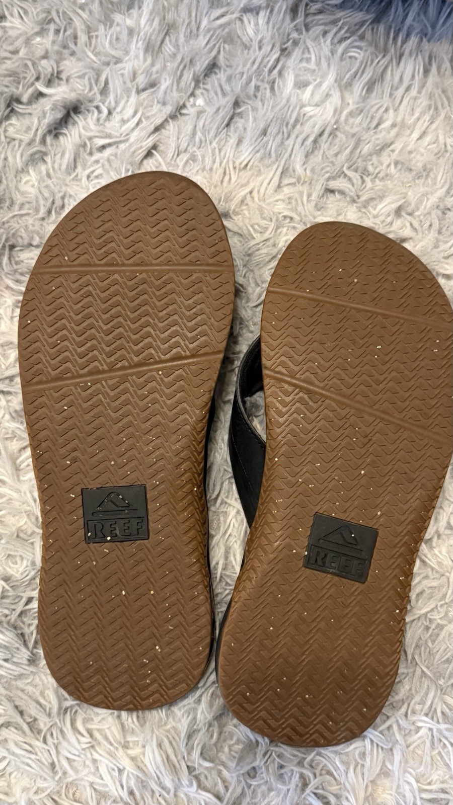 Reef Anchor Men’s Black Flip Flop Sandals Slip On US 11 EU 44