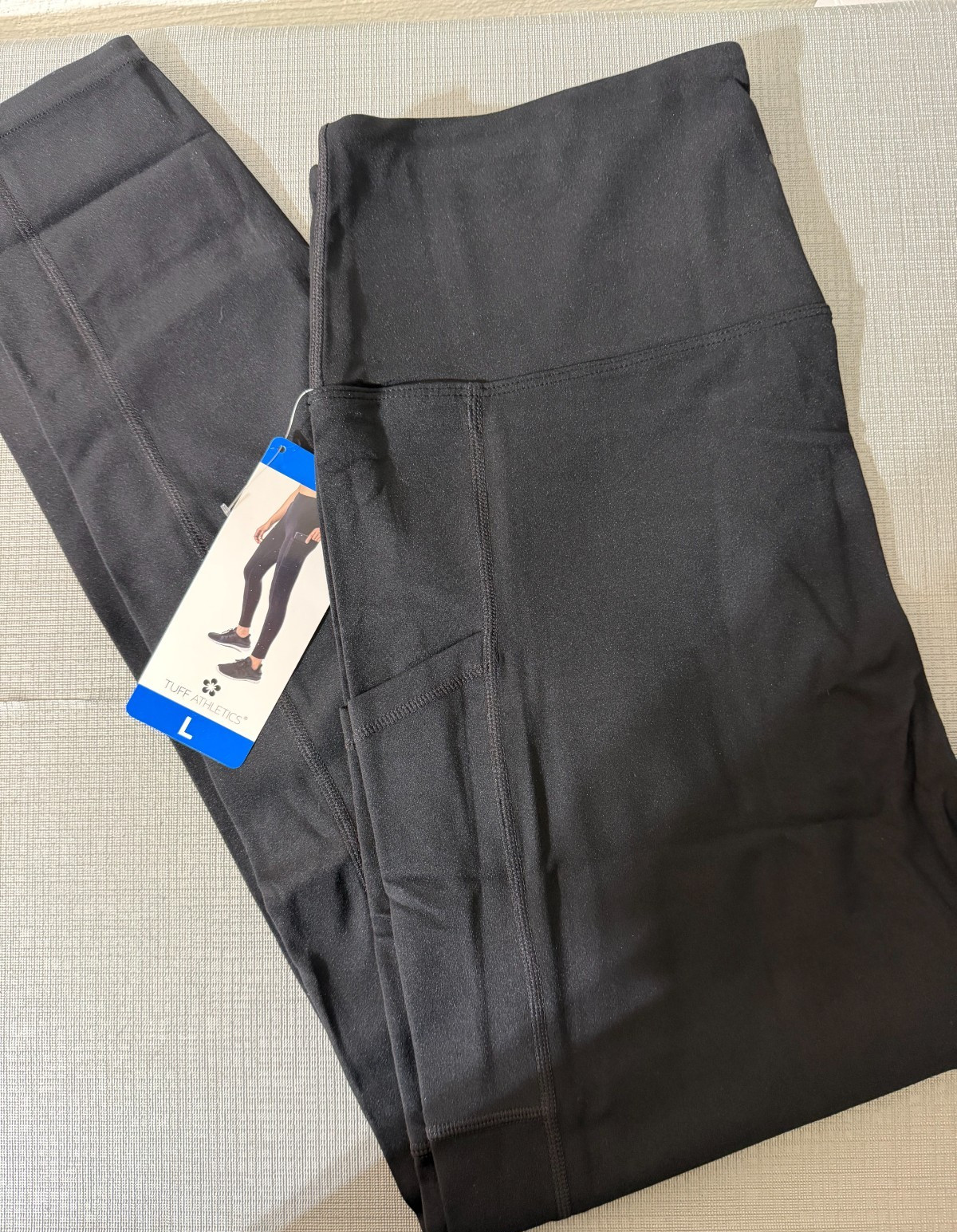 Black ~ Tuff Athletics Ultra Soft Higher Waist Yoga Pant MSRP$48 NWT!