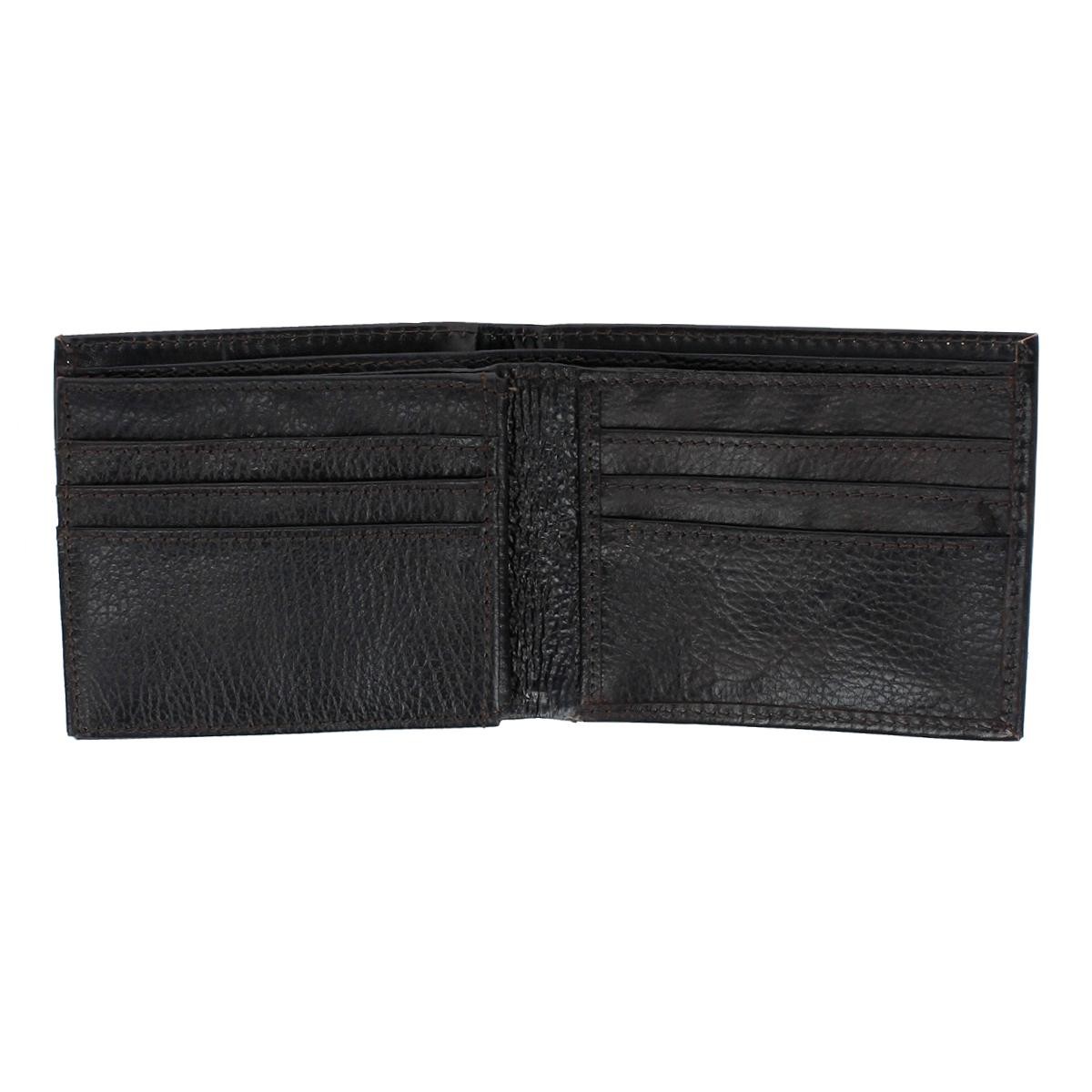 American Bison Men’s Hand Tooled Leather Bifold Wallet