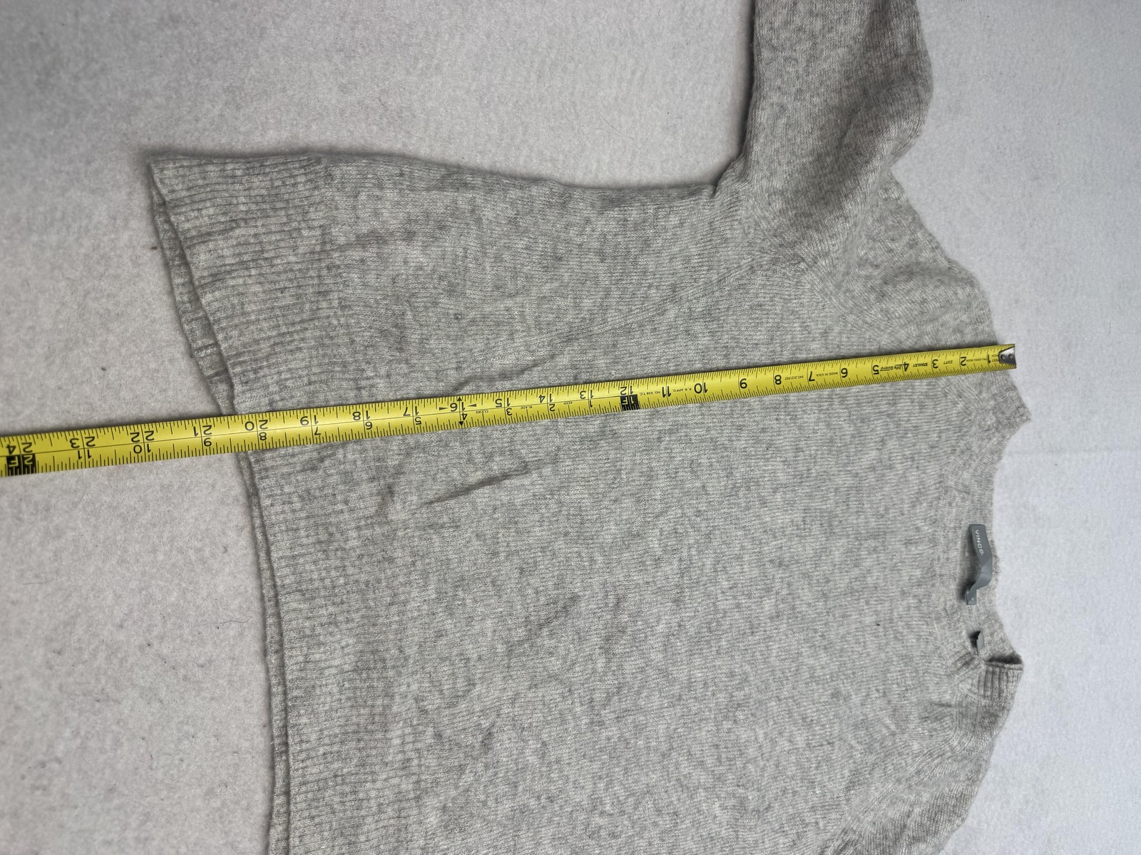 Vince Sweater Womens XS Gray Cashmere Linen Crewneck Long Sleeve Pullover Knit