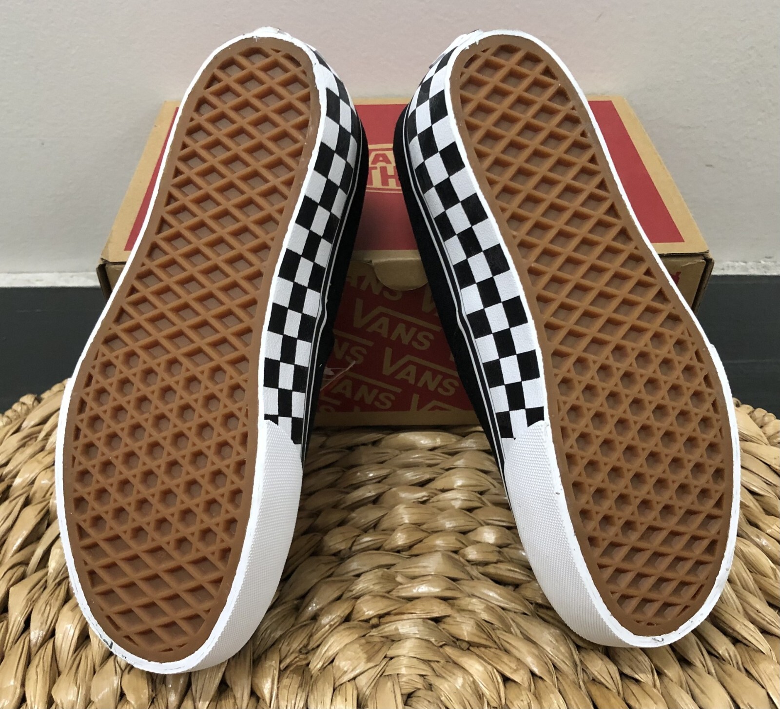 Vans Comfycush Red Black Half Big Checker Women’s 6.5 Men’s 5 Sneaker Shoes NEW