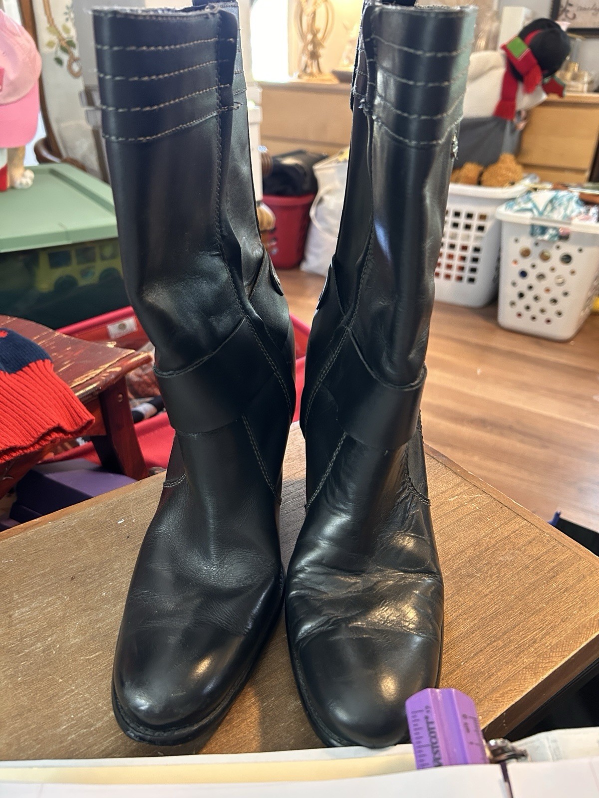 Harley-Davidson Mid-calf High (3-3.9 In ) Heel Height Black Size 9.5
