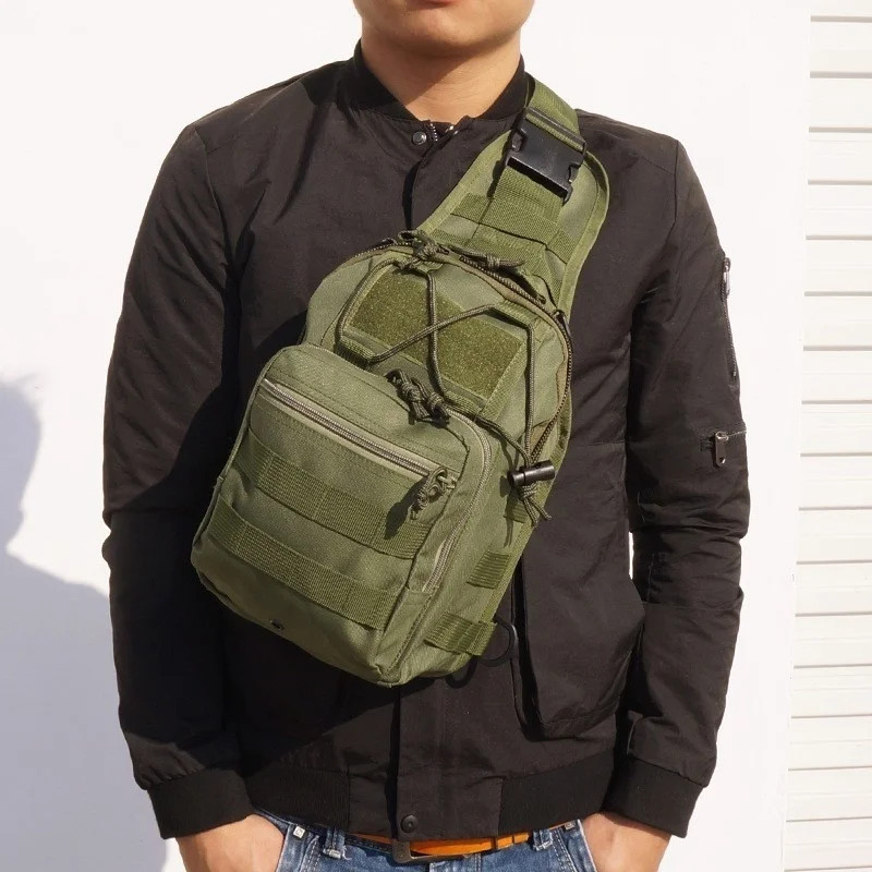 Mens Backpack Tactical Sling Shoulder Bag Molle Travel Chest Pack Outdoor Hiking