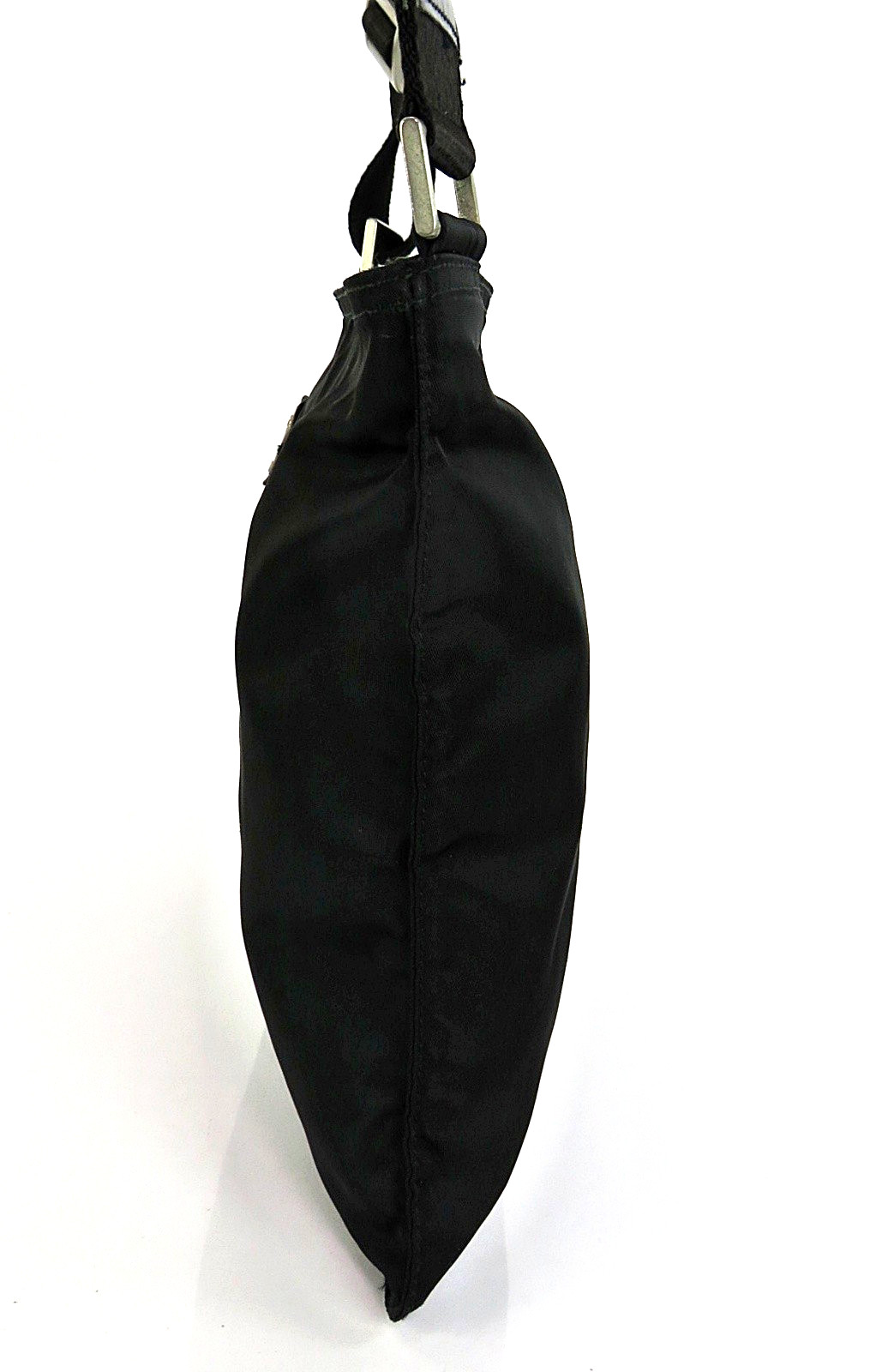 Authentic PRADA Black Nylon Small Shoulder Crossbody Bag Purse #64680
