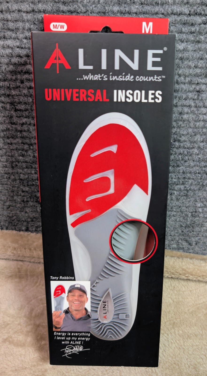 ALINE Universal Shoe Insoles Medium Men’s size: 8 – 9 Women’s 9-10 Arch Support