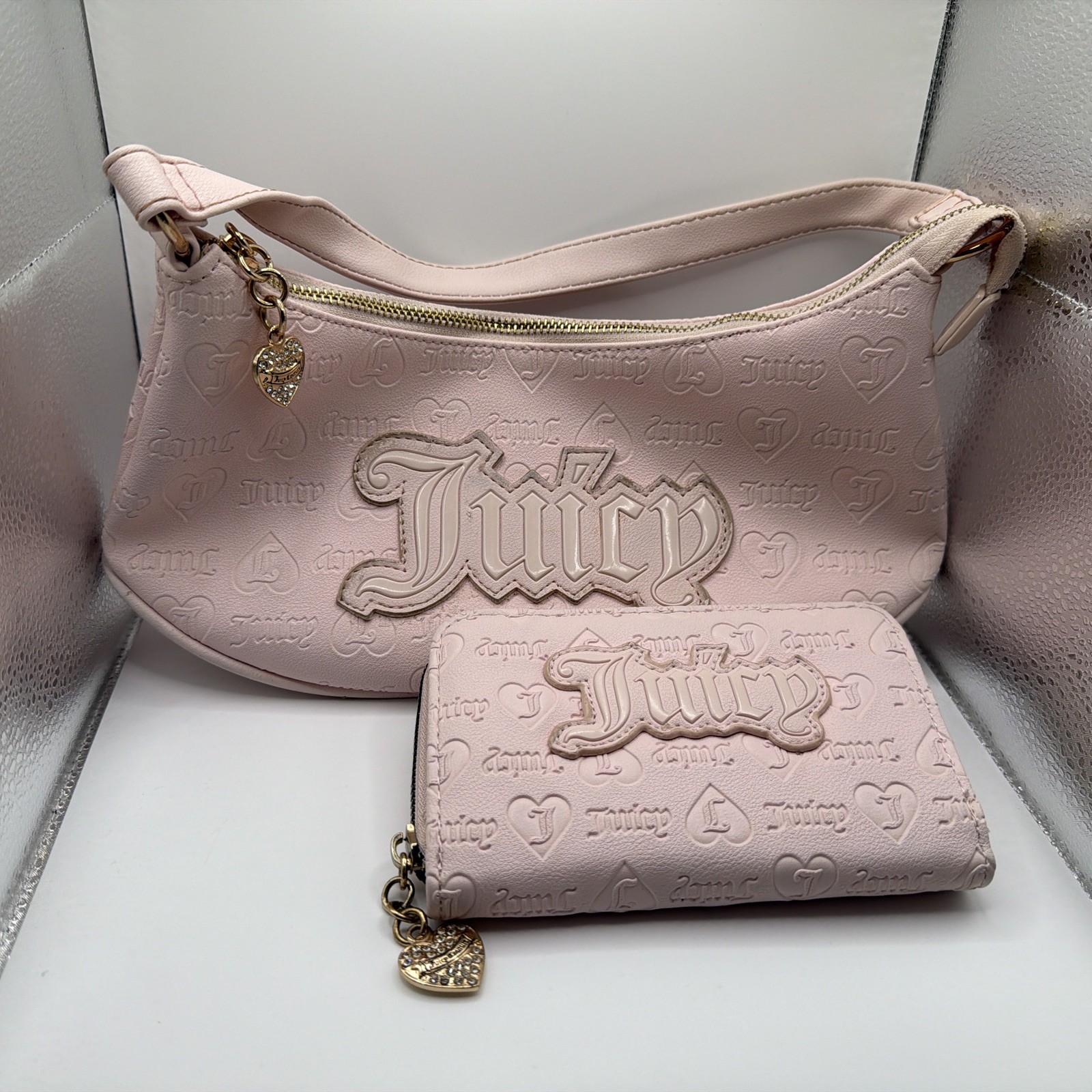 Juicy Couture Blush Upgrade U Bag and Matching Wallet Set