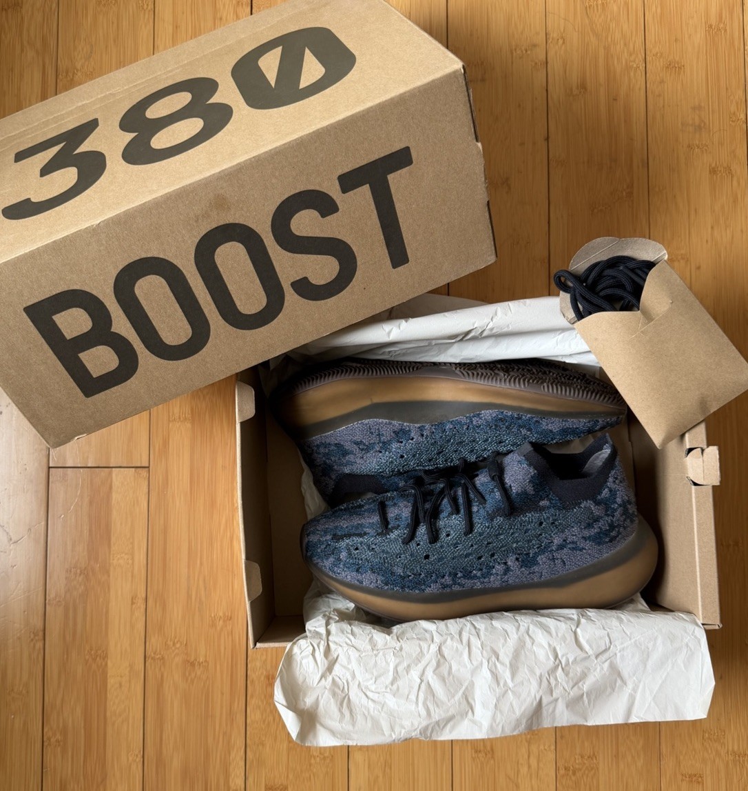 adidas Yeezy Boost 380 Covellite Blue/Black Low Top Primeknit GZ0454